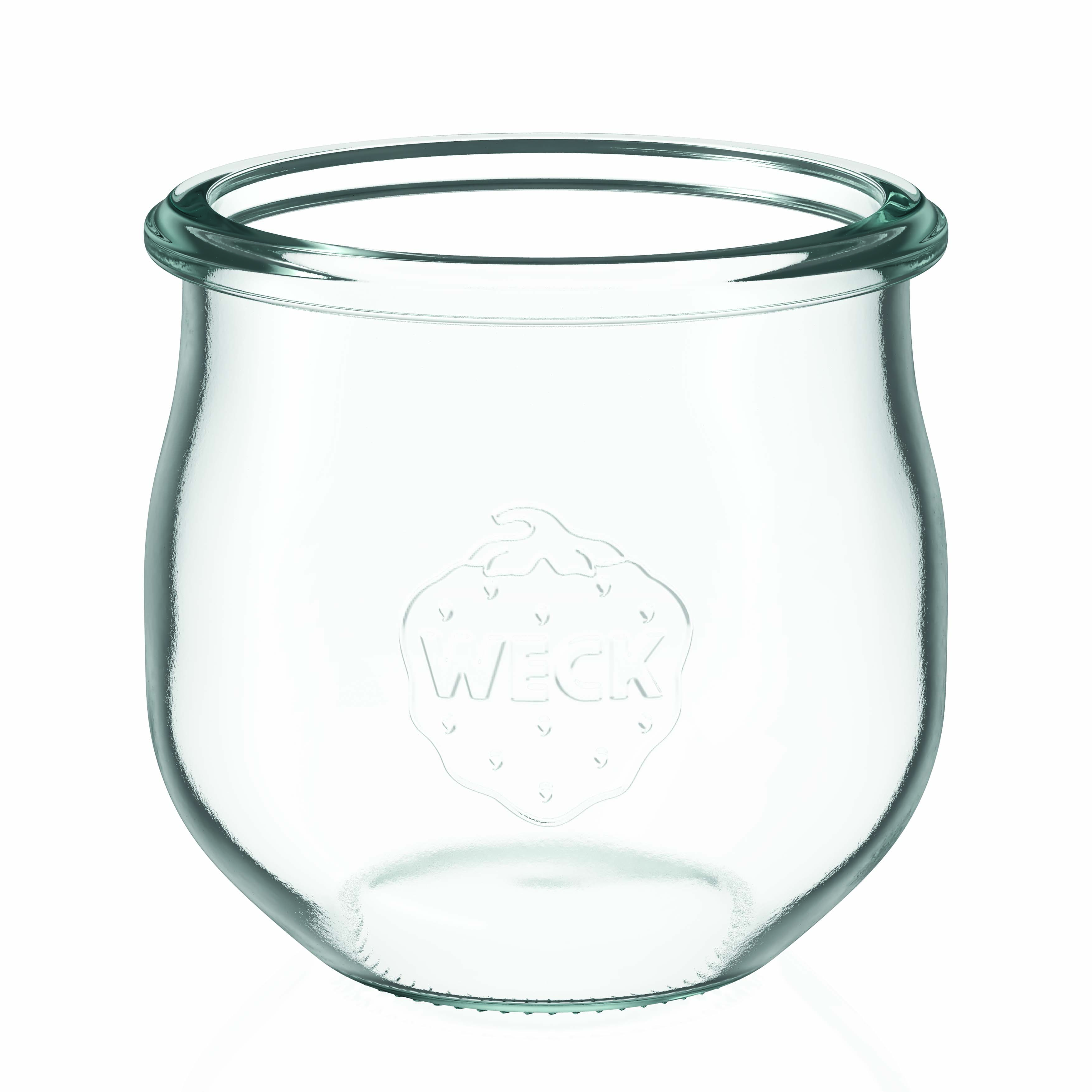 6x 370 ml WECK tulip jar with glass lid RR 80