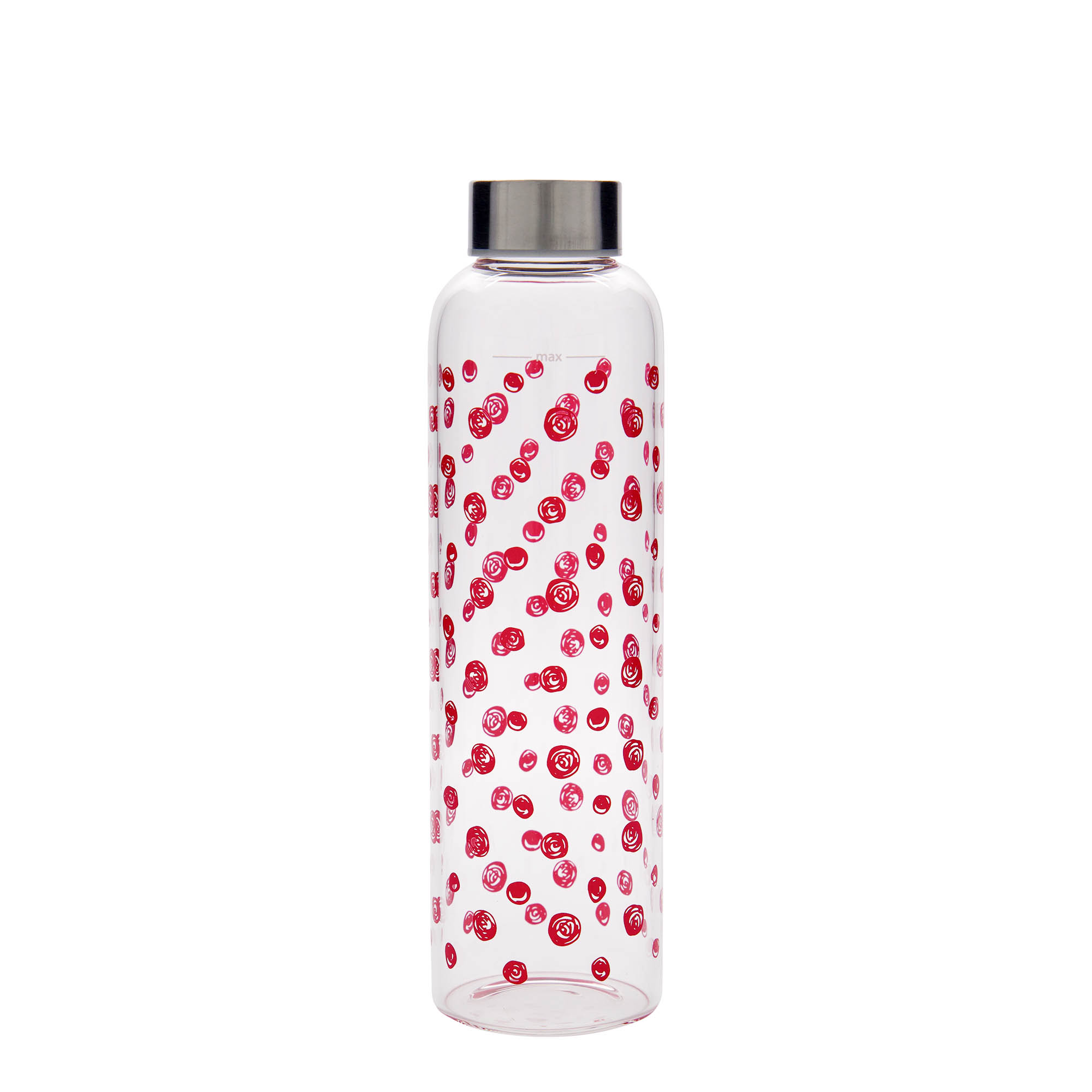 500 ml water bottle 'Perseus', print: red dots, closure: screw cap 500 ml water bottle 'Perseus', print: red dots, closure: screw cap