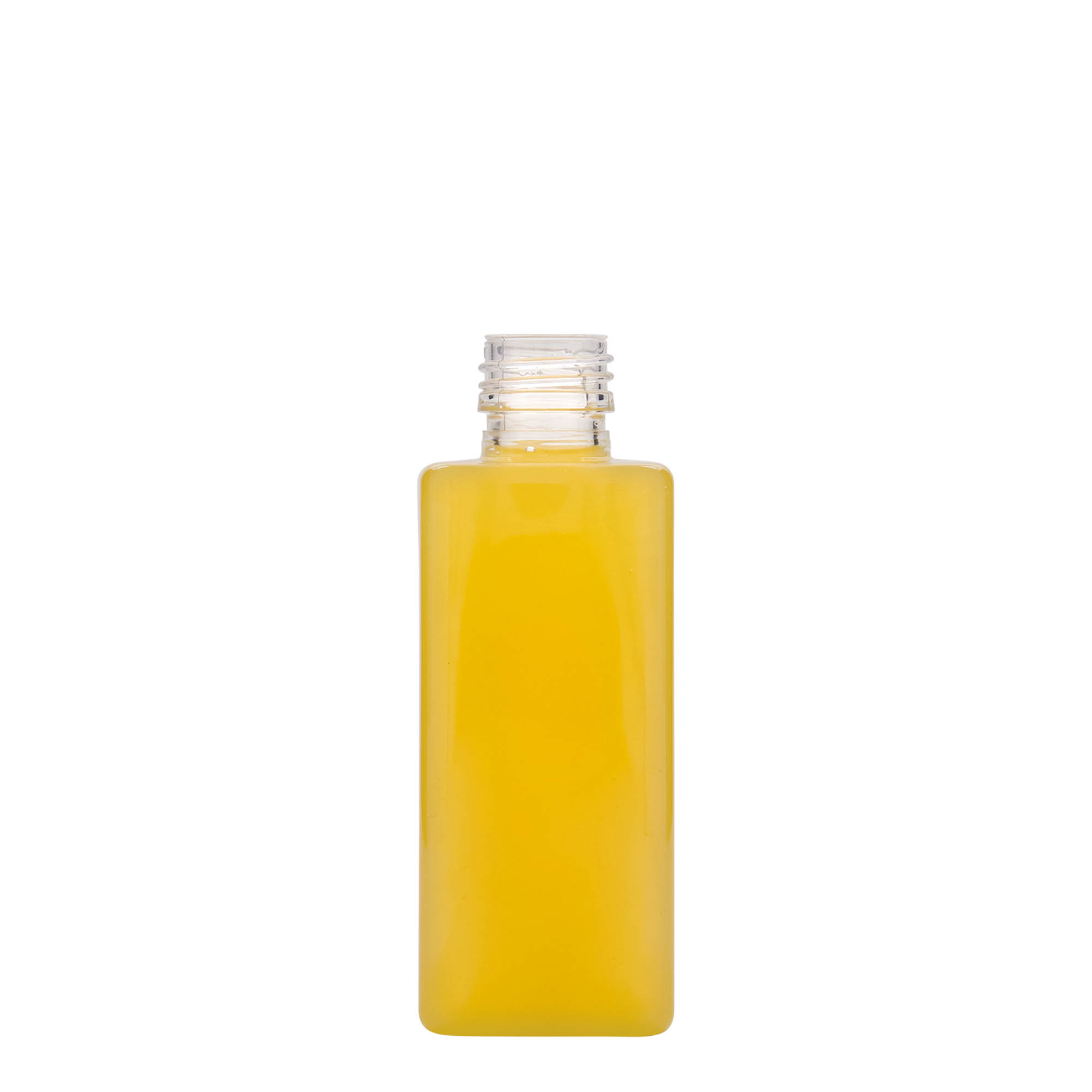 250 ml PET bottle 'Karl', square, plastic, opening: PP 28