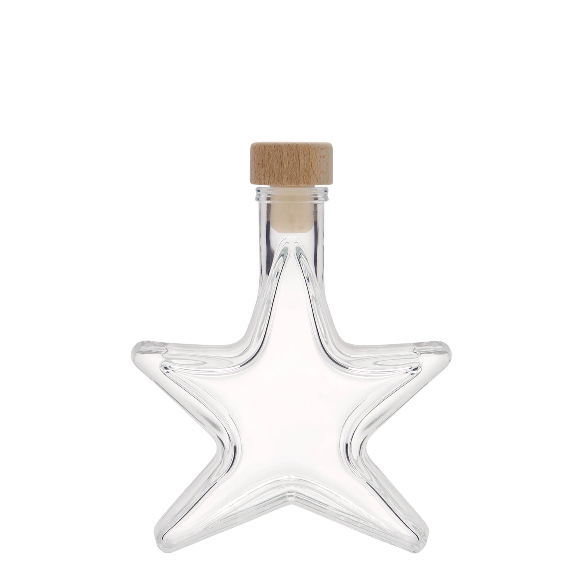 100 ml glass bottle 'Star', closure: cork 100 ml glass bottle 'Star', closure: cork