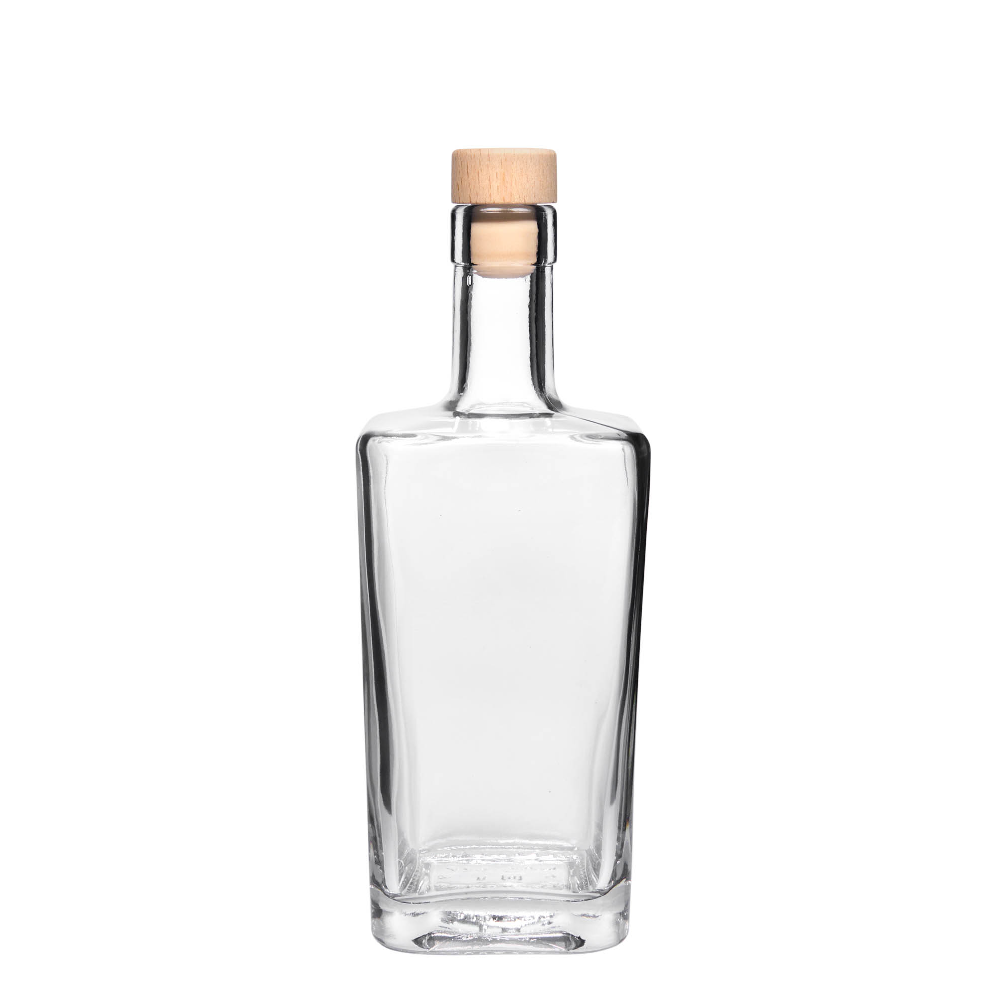 500 ml glass bottle ‘Noel’, square, opening: cork