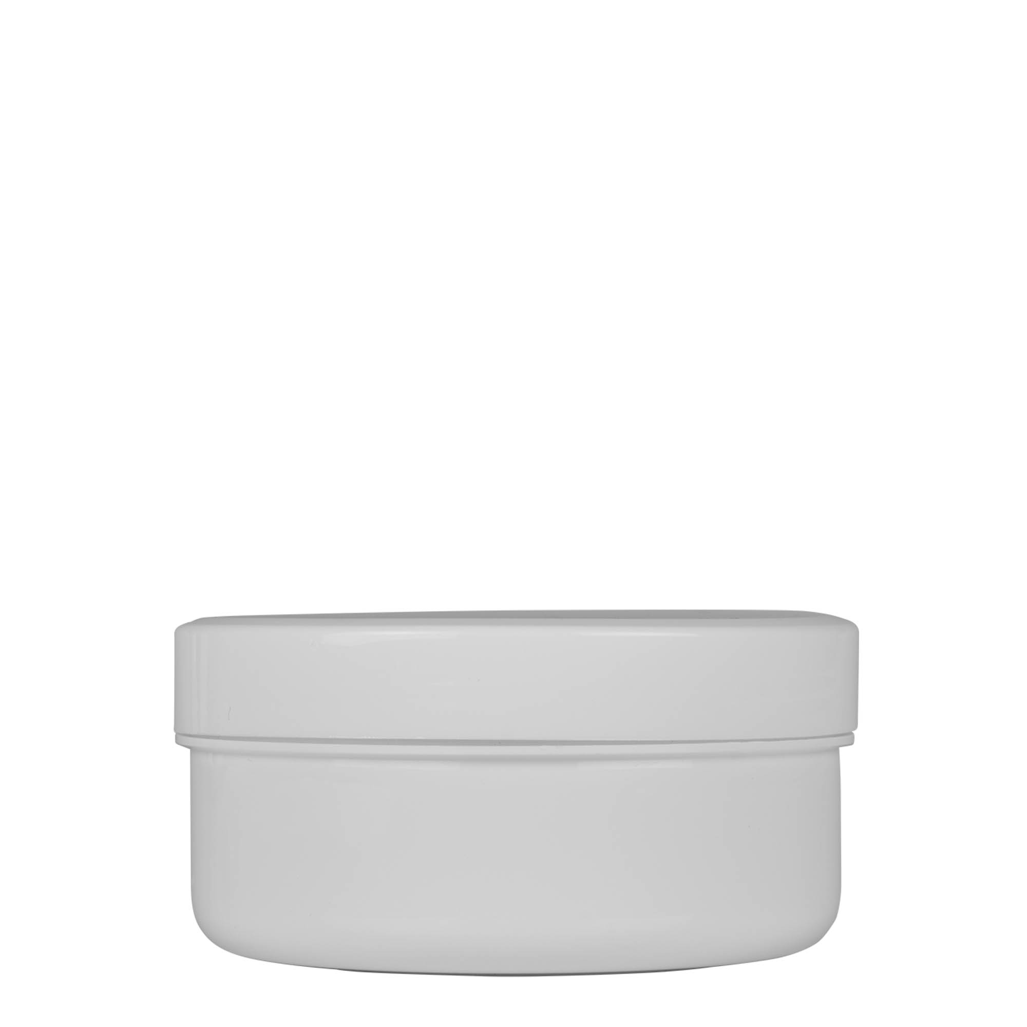 250 ml plastic jar 'White Line', PP, white, opening: screw cap