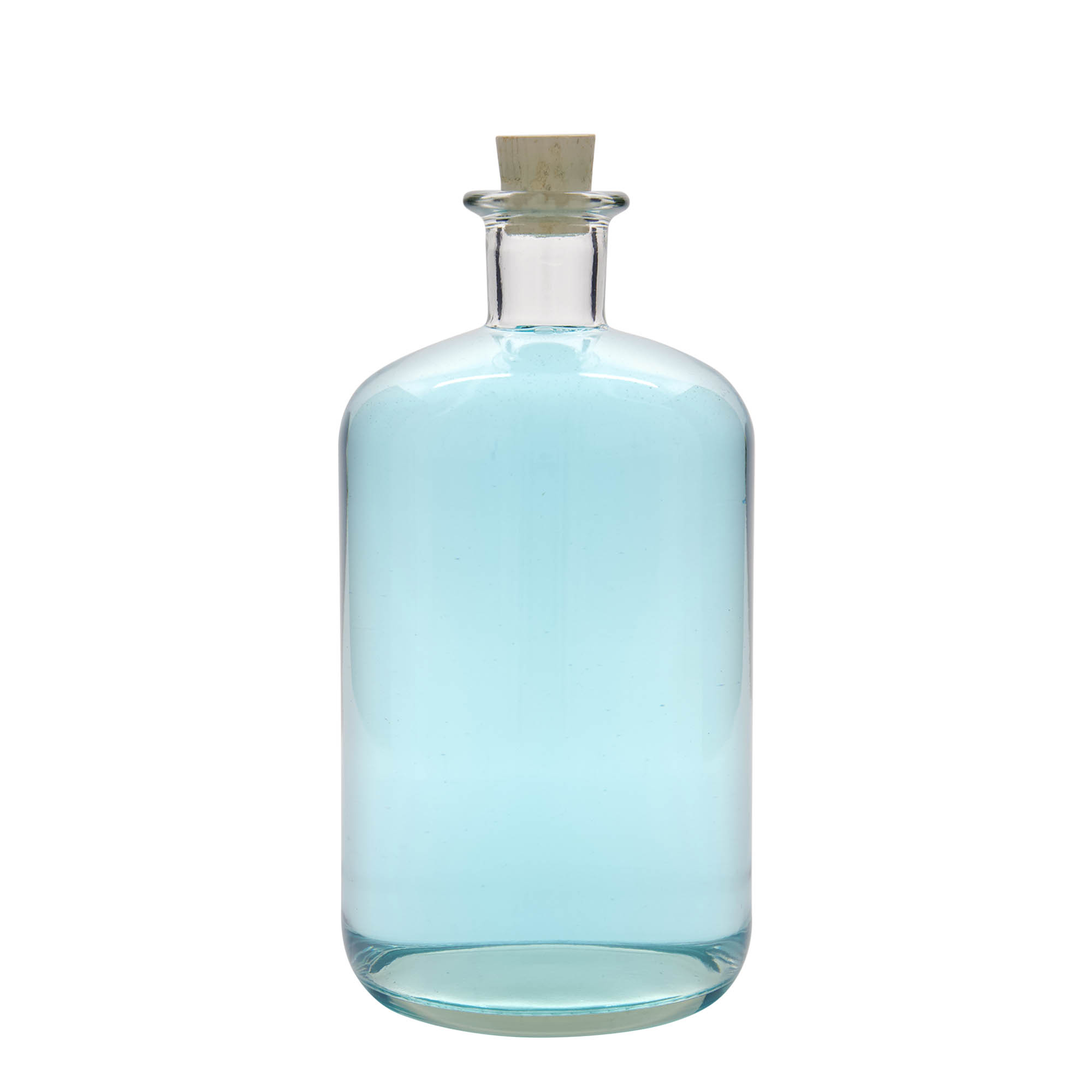 1,500 ml glass apothecary bottle, closure: cork