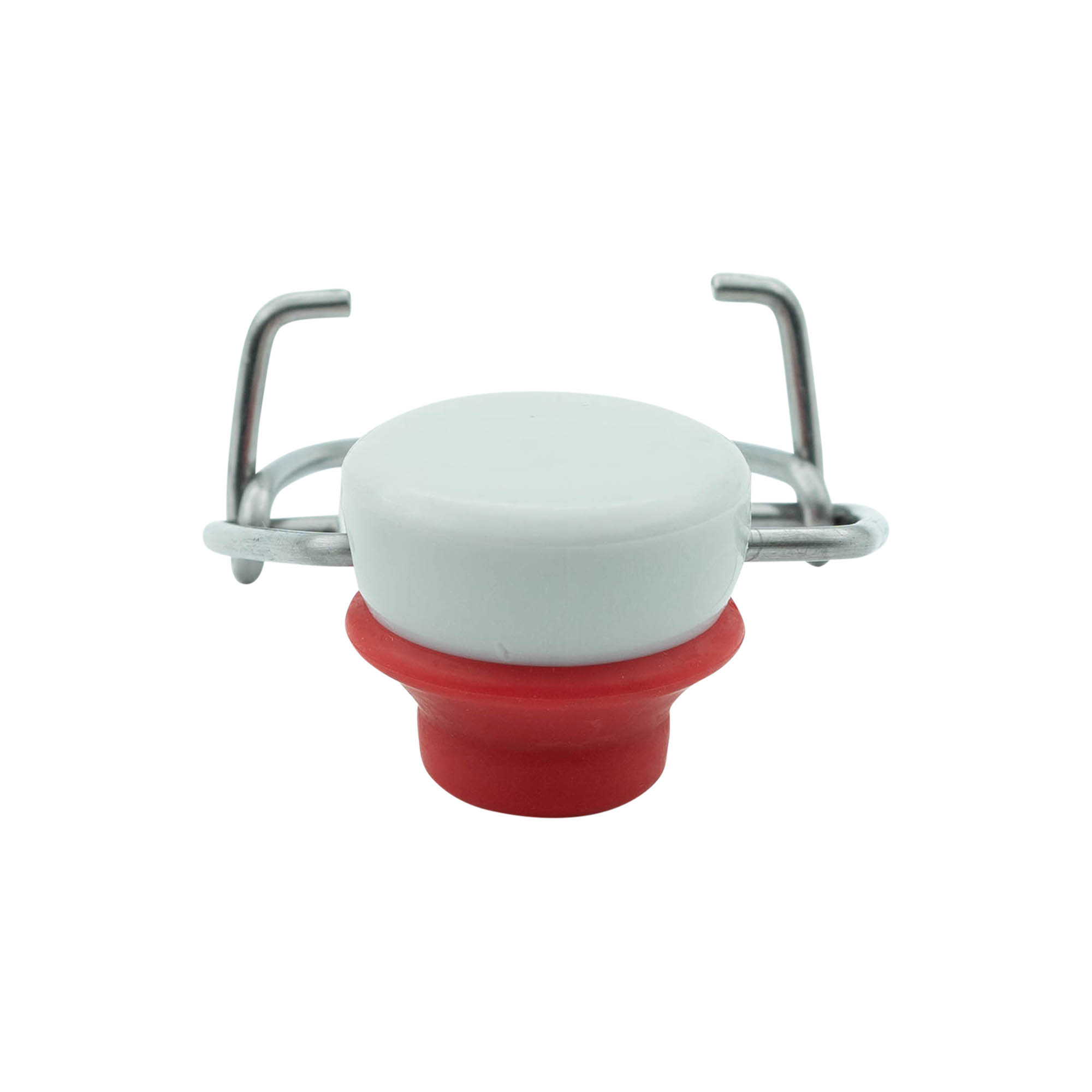 Toggle clasp special size, plastic, red-white