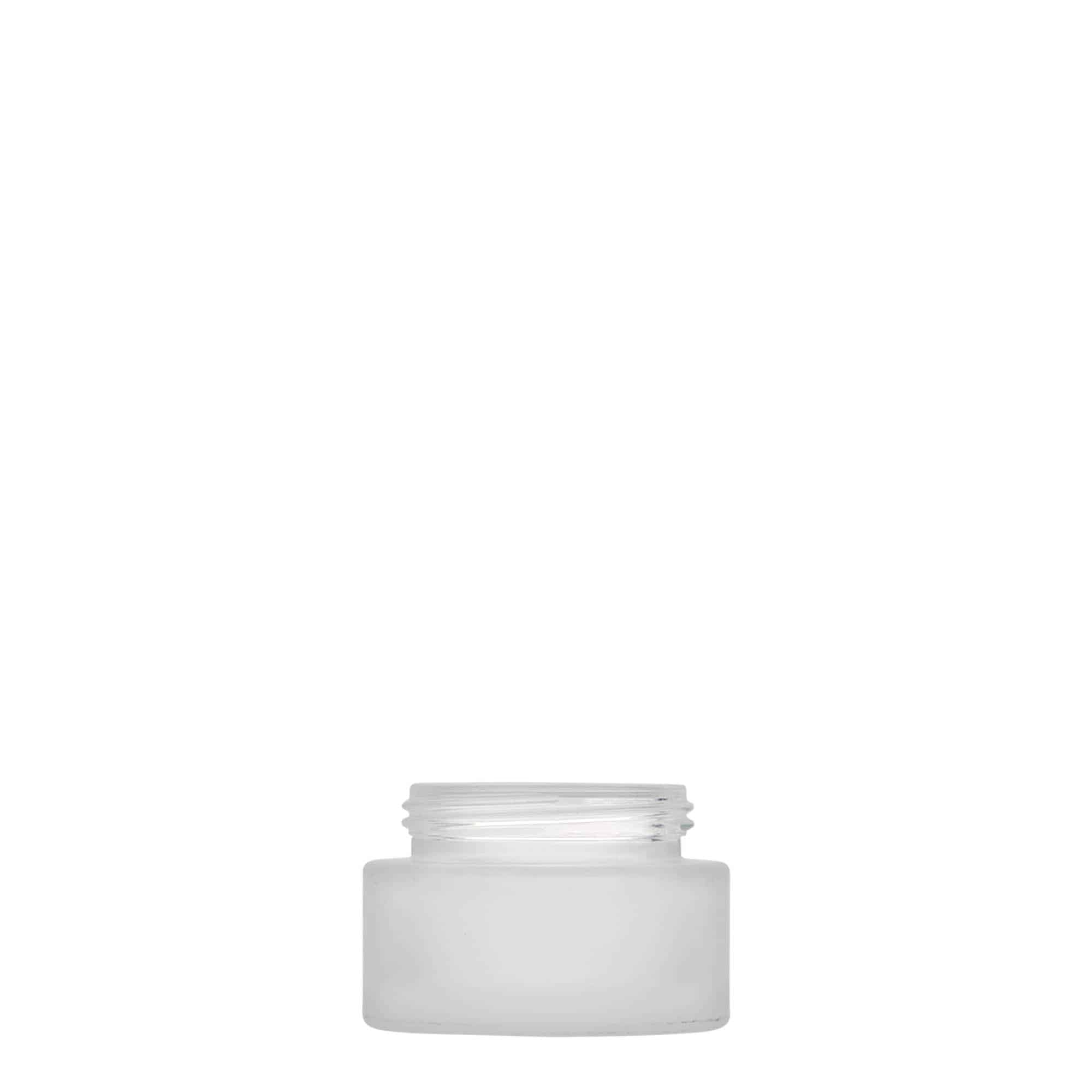 15 ml jar ‘Platinum Edition’, glass, frosted, opening: screw cap
