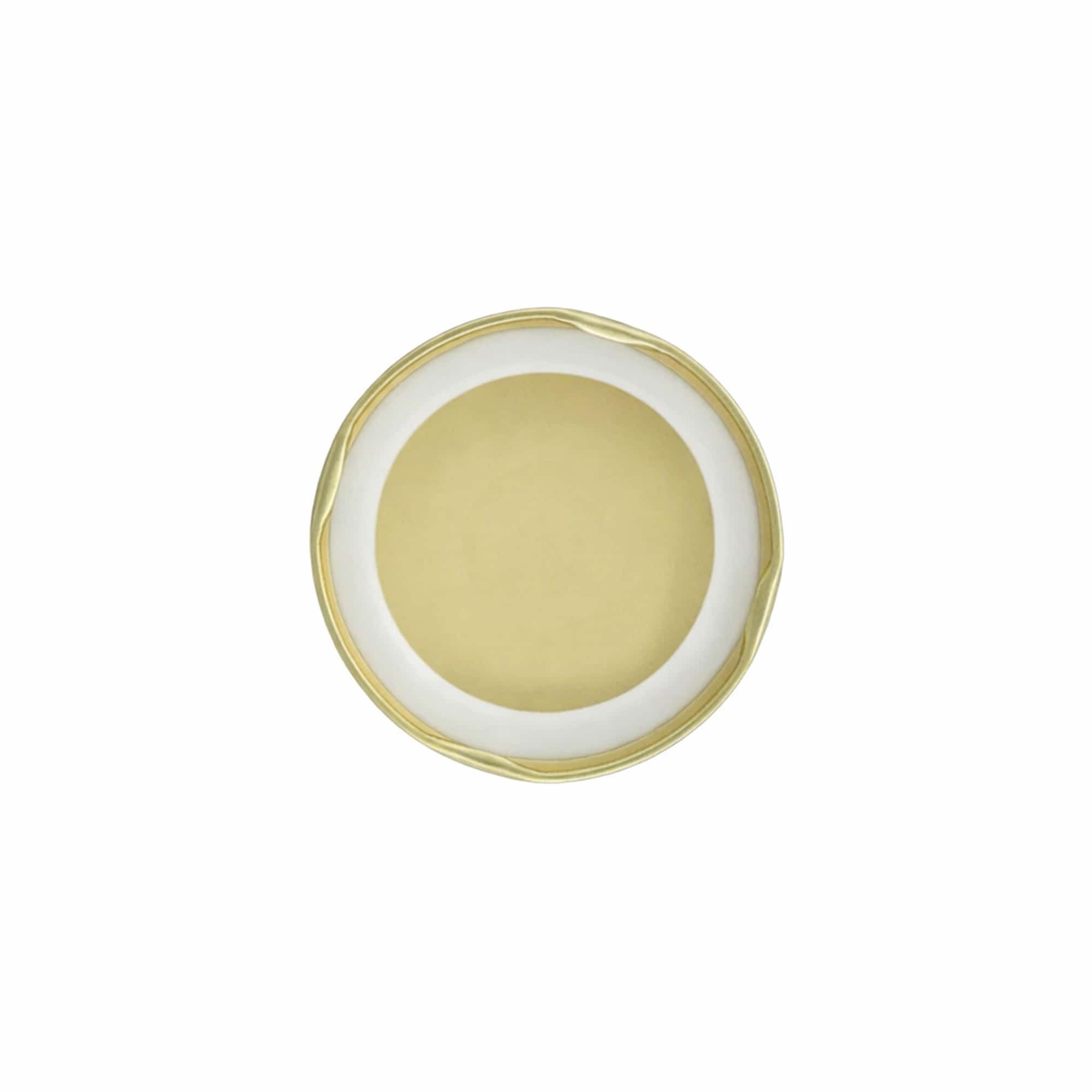 Twist-off lid, tinplate, sterilizable, gold, for opening: TO 66