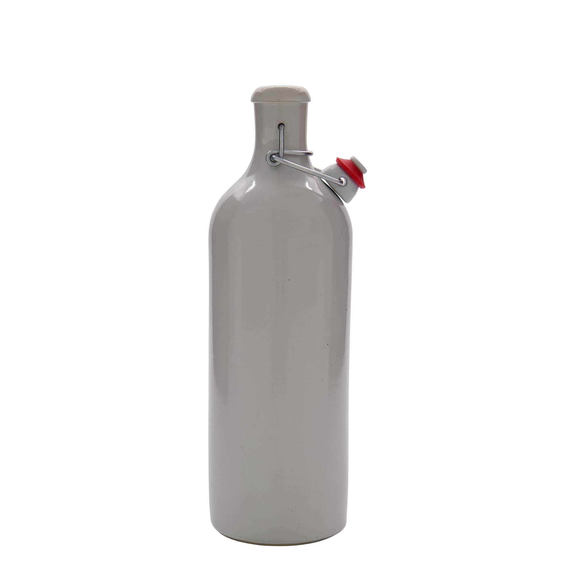 750 ml earthenware jug, stoneware, white, mouth: swing top closure