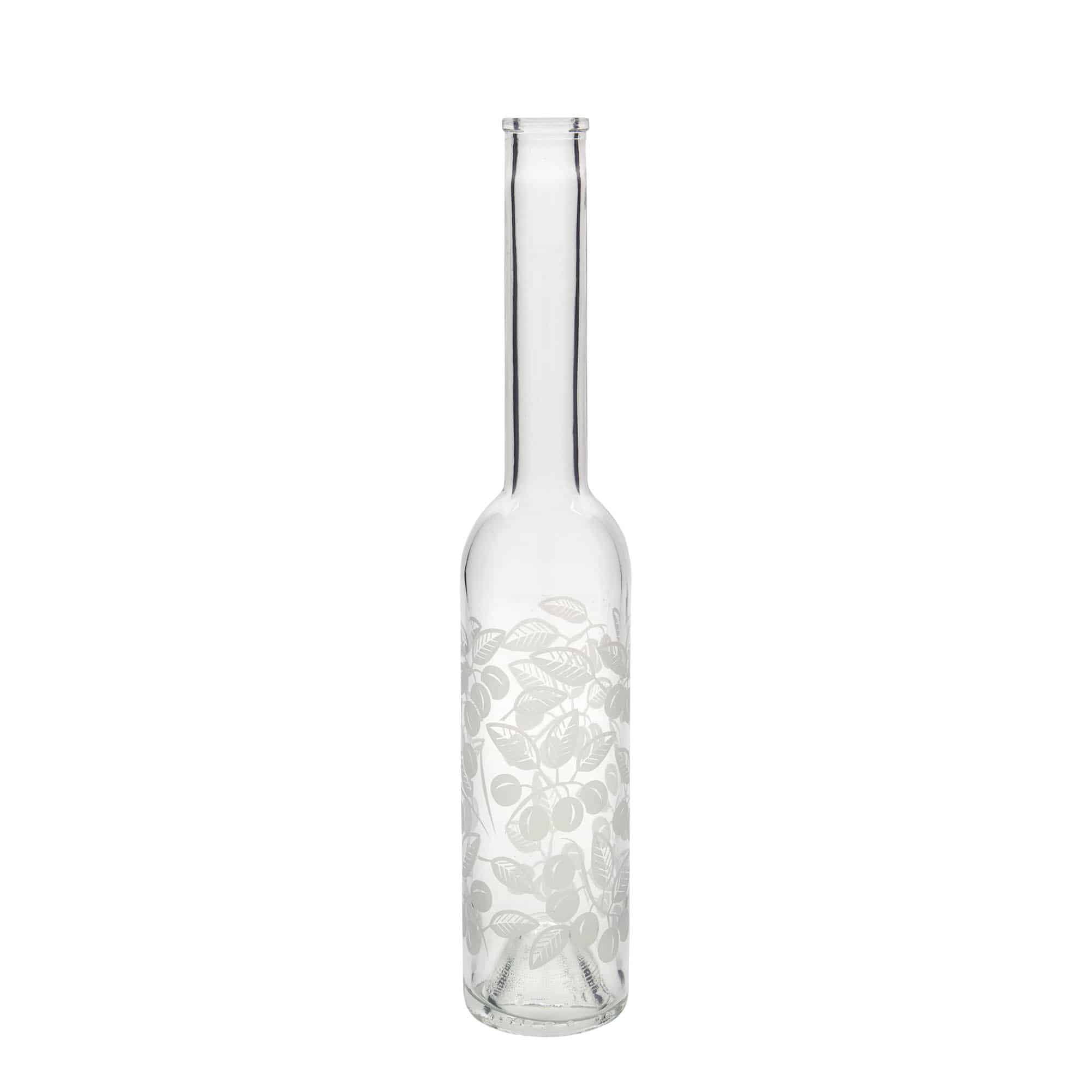 350 ml glass bottle ‘Opera’, design: Mirabelle plums, opening: cork