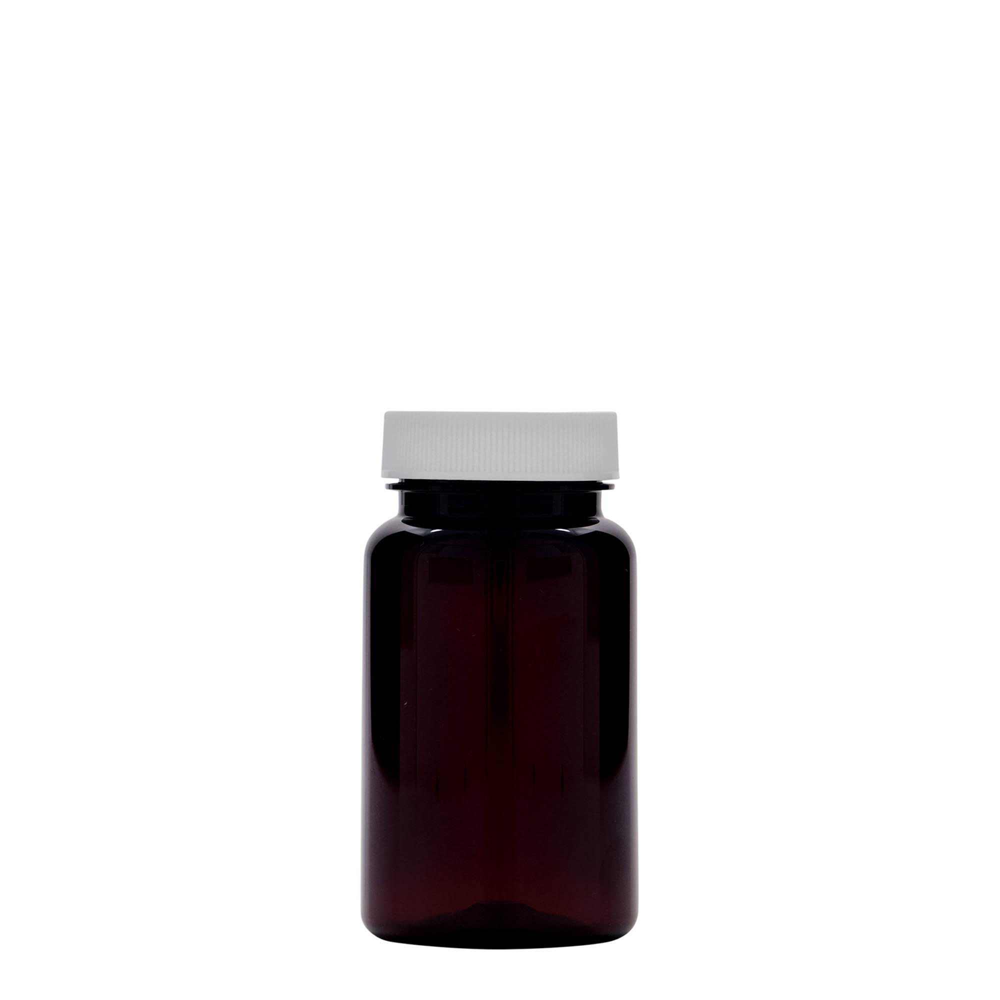 100 ml PET bottle, plastic, brown, opening: 38/400