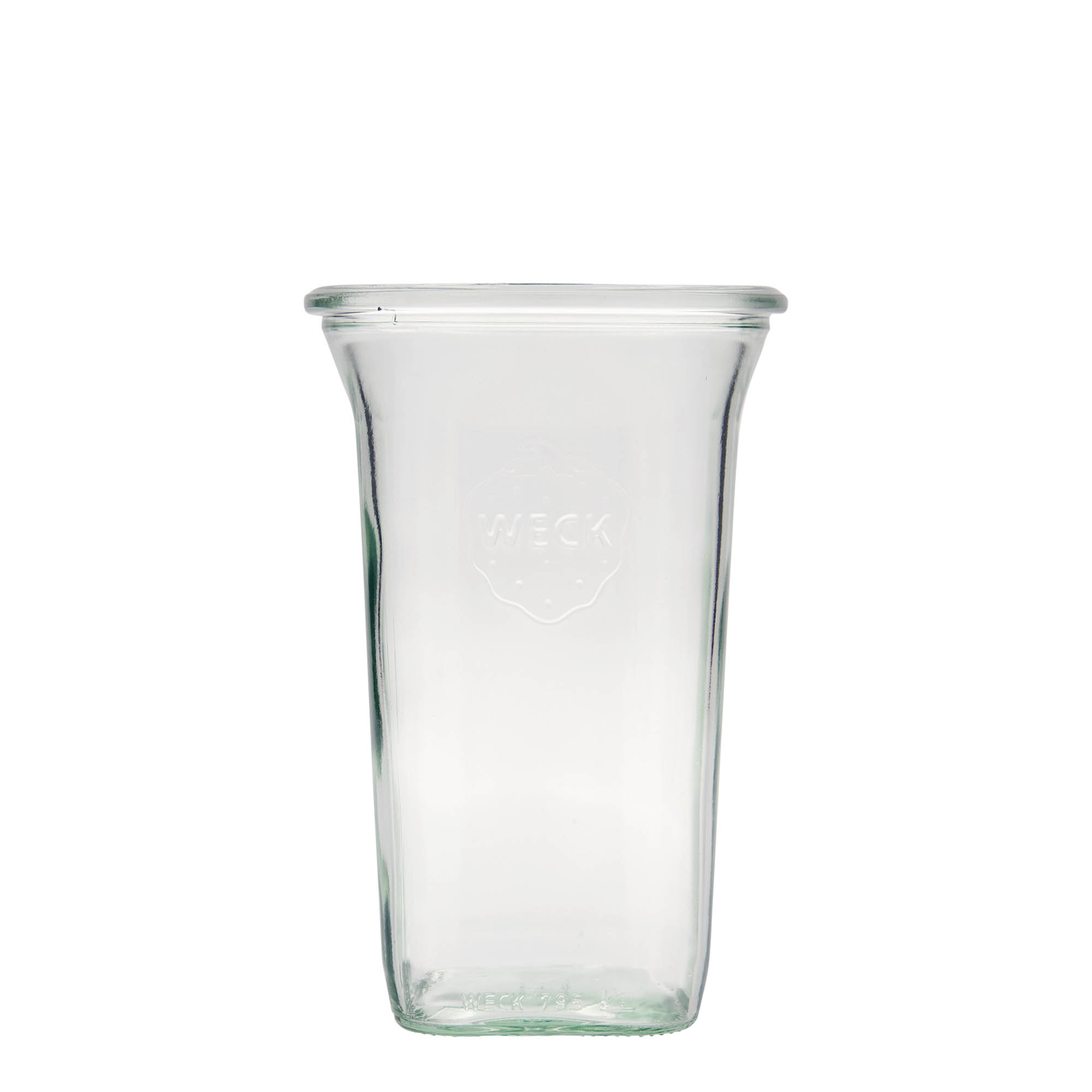 795 ml WECK Quadro jar, square, opening: round rim 795 ml WECK Quadro jar, square, opening: round rim
