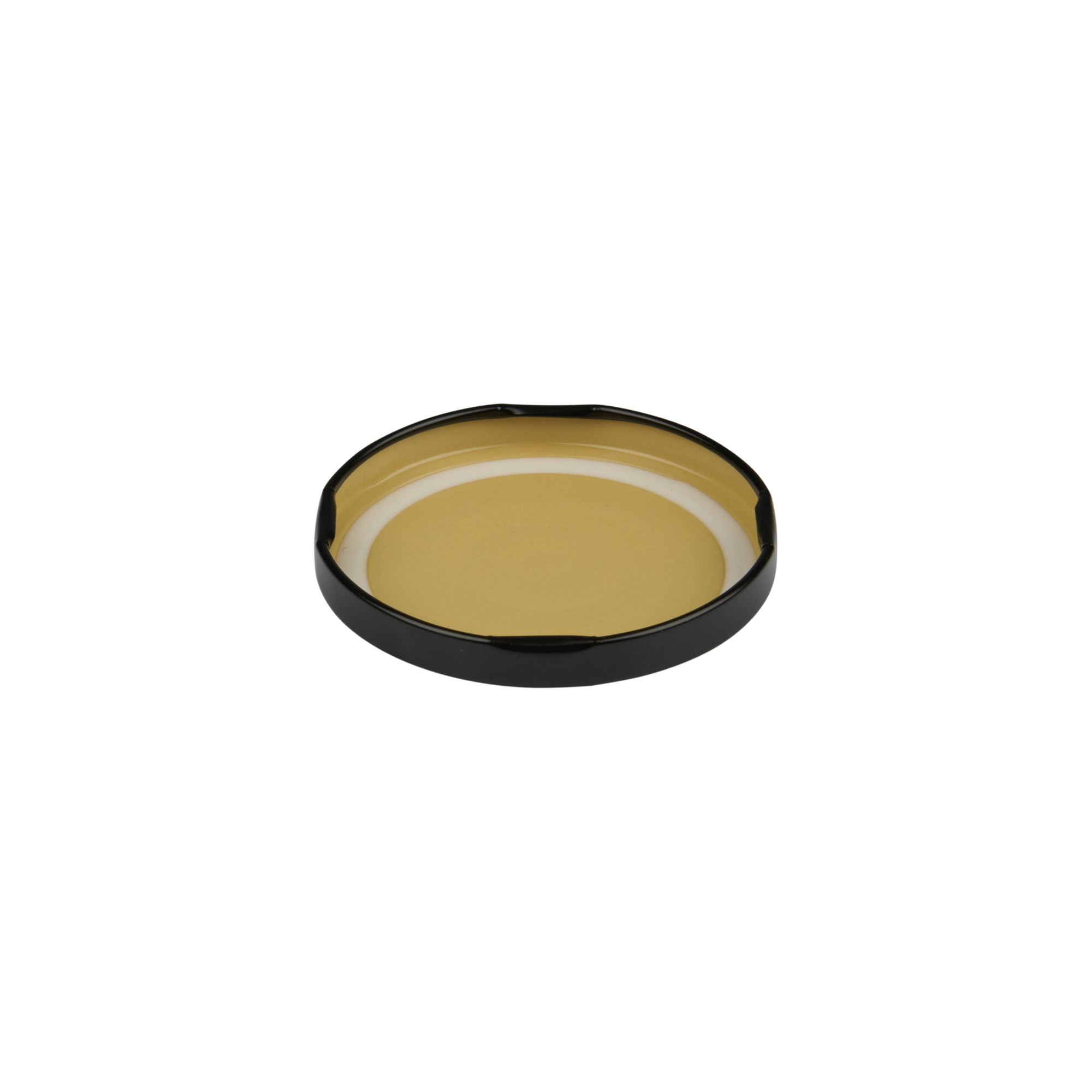Twist off lid, tinplate, black, for opening: TO 66