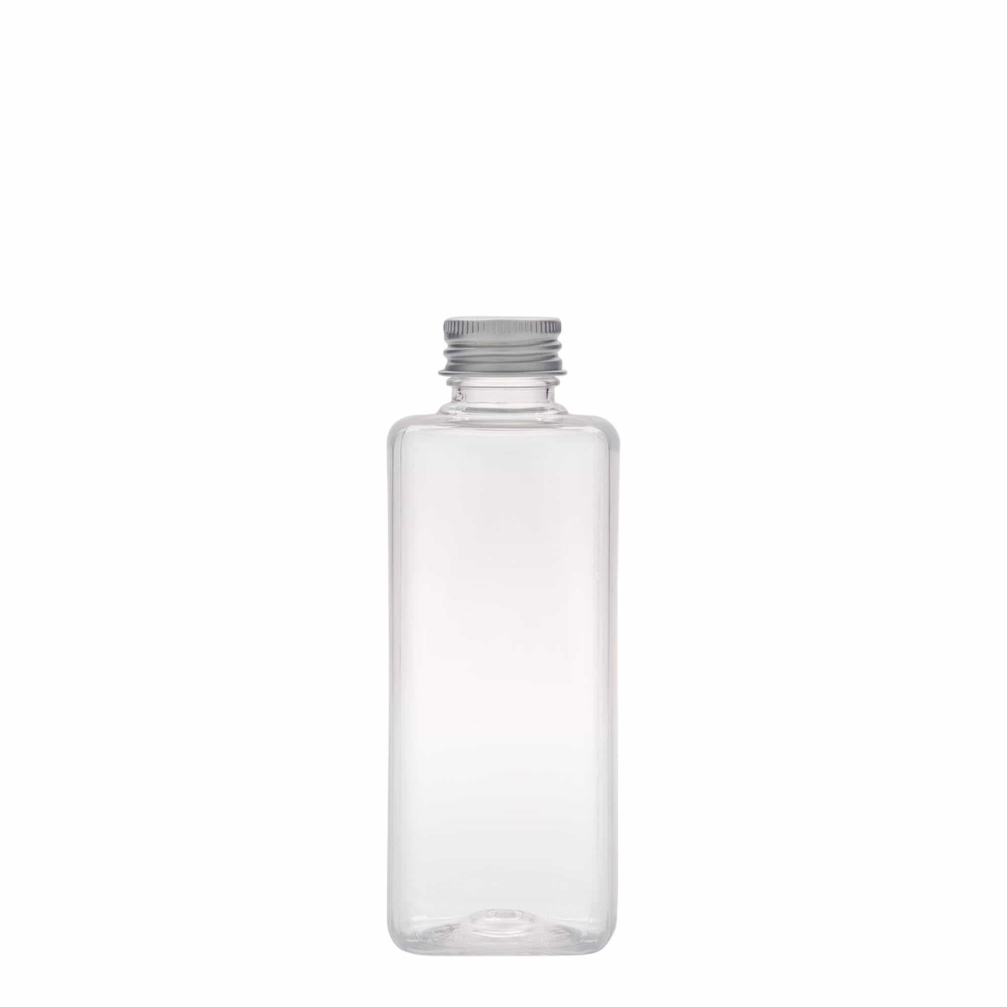 200 ml PET bottle ‘Karl’, square, plastic, neck: 24/410