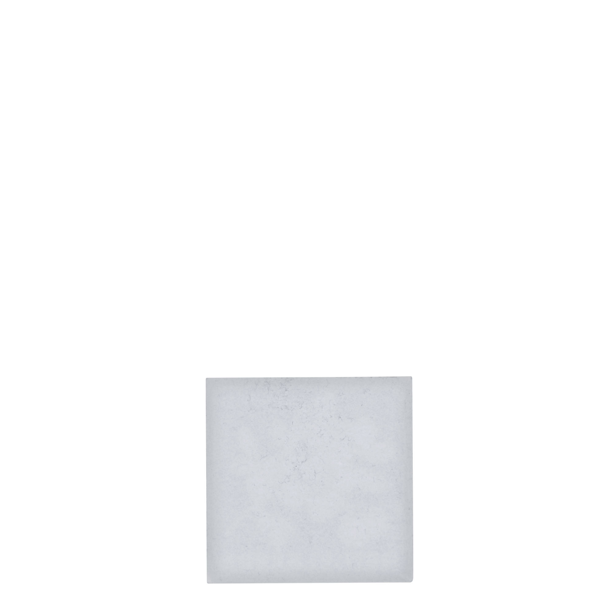 Tin label 'Blueberry', square, metal, silver