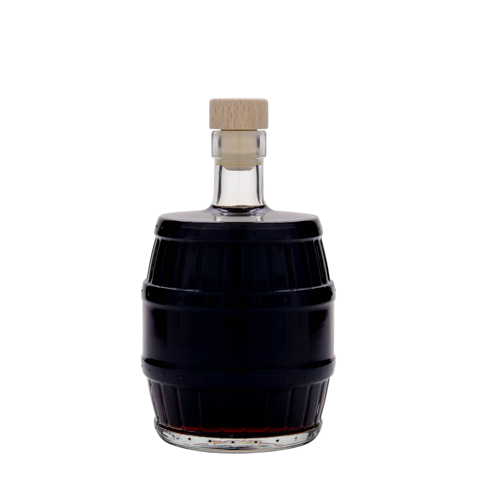 500 ml glass bottle 'barrel', opening: cork 500 ml glass bottle 'barrel', opening: cork