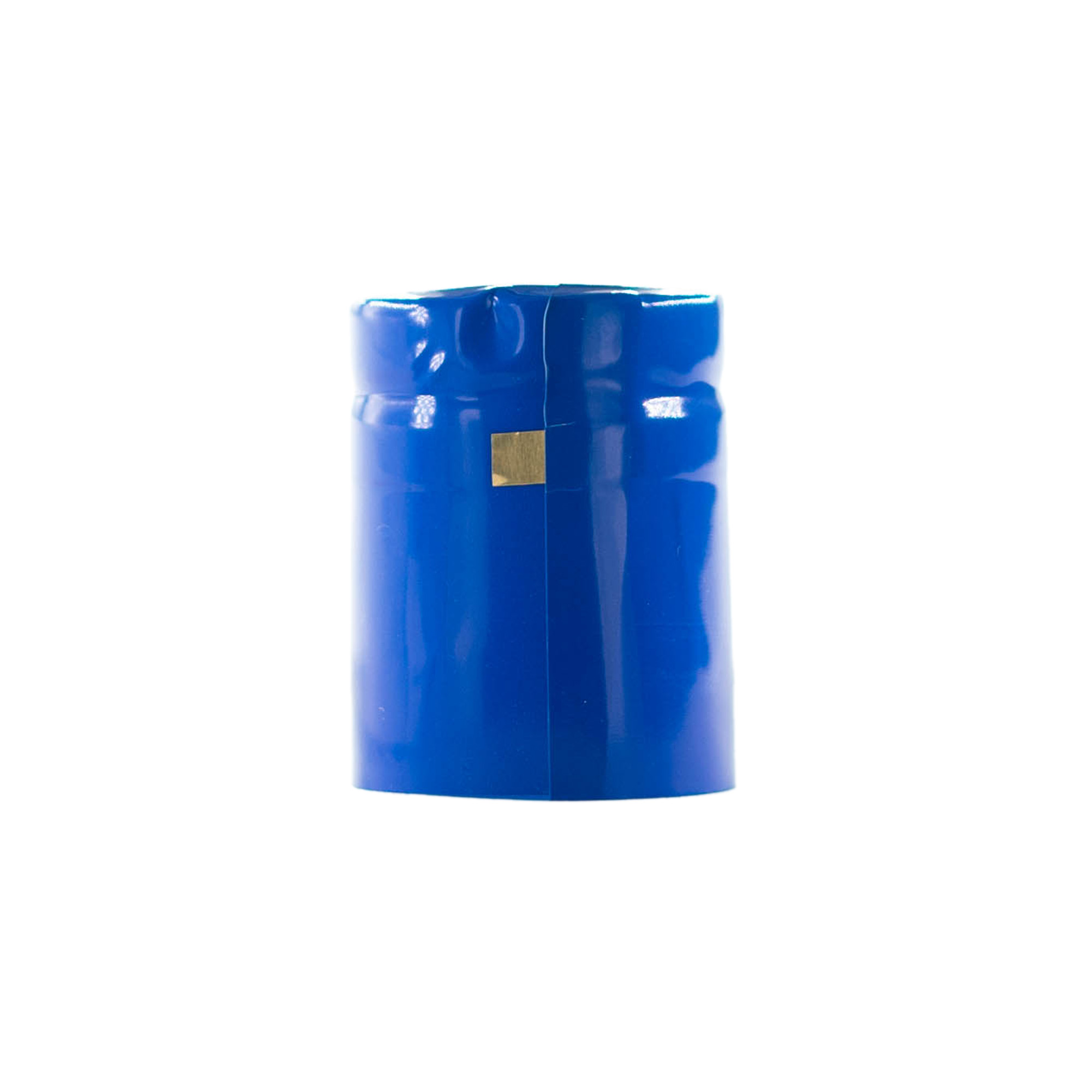 Shrink capsule 32x41, PVC plastic, blue