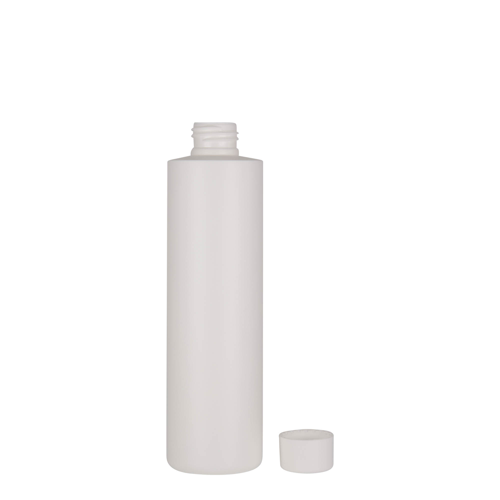 250 ml plastic bottle 'Pipe', green HDPE, white, closure: 24/410