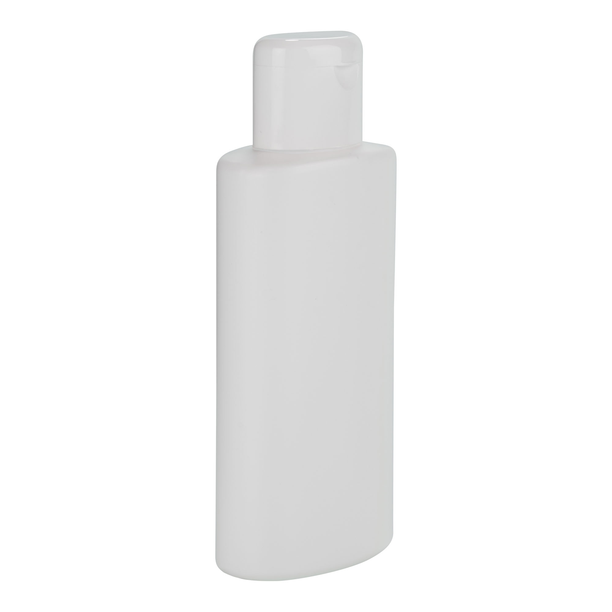 250 ml plastic bottle 'Indy', oval, HDPE, white, opening: screw cap