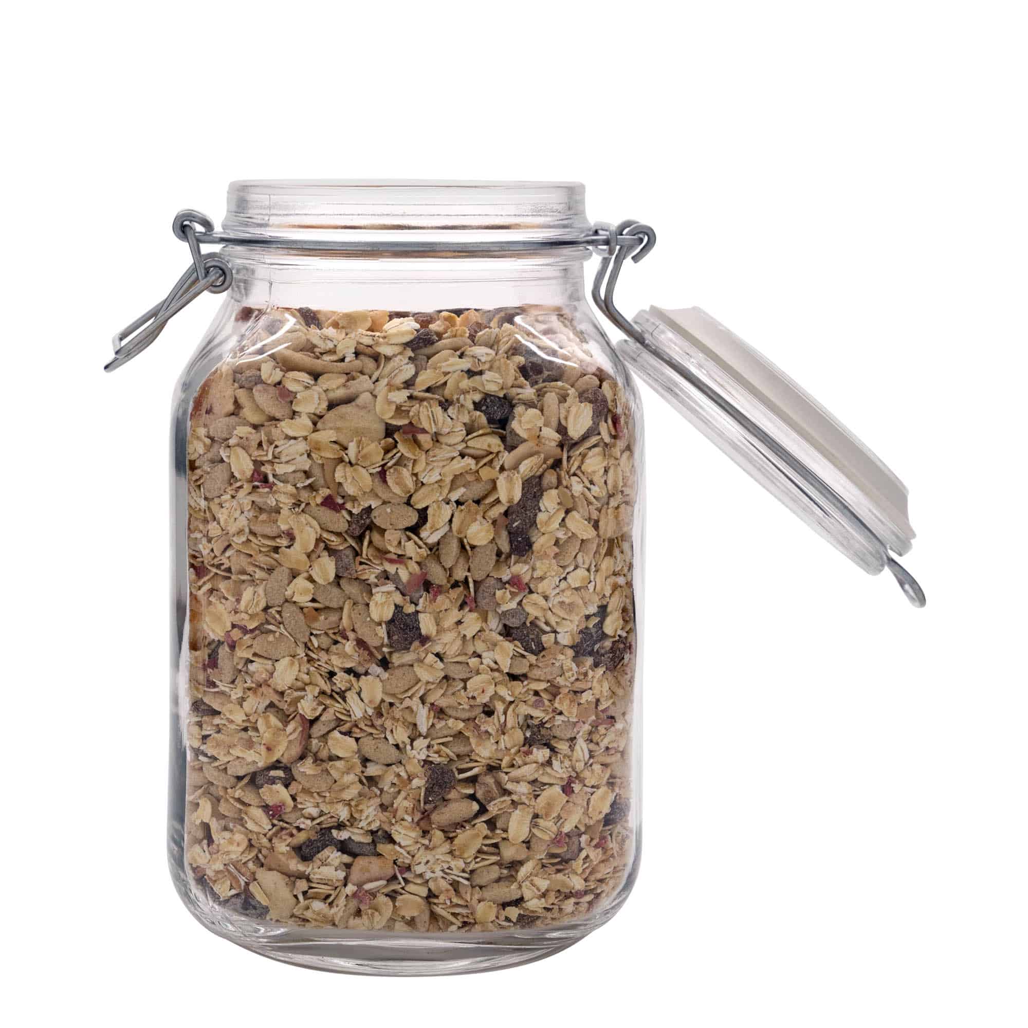 2,000 ml wire bail jar ‘Fido’, square, opening: wire bail closure