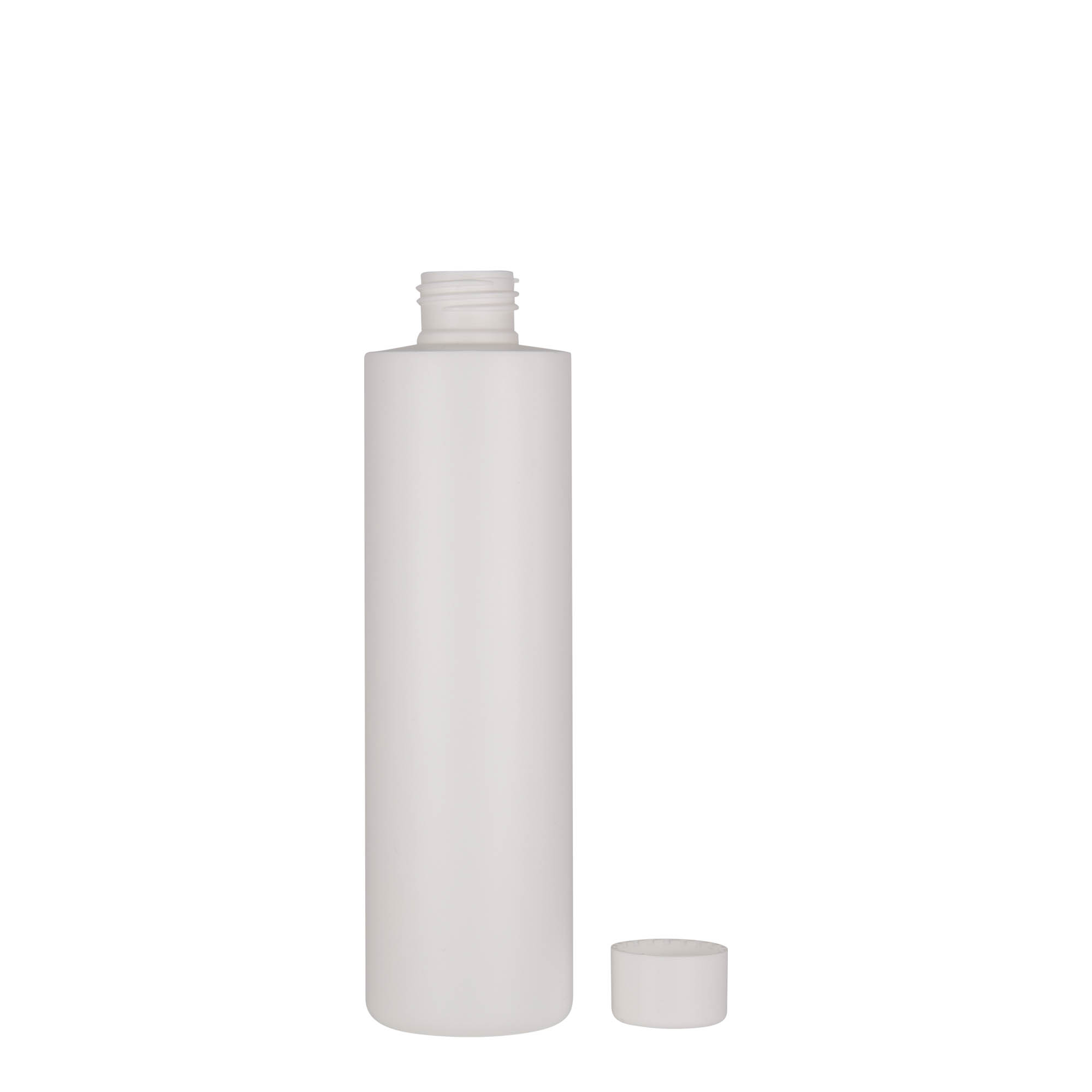 250 ml plastic bottle 'Pipe', HDPE, white, opening: 24/410