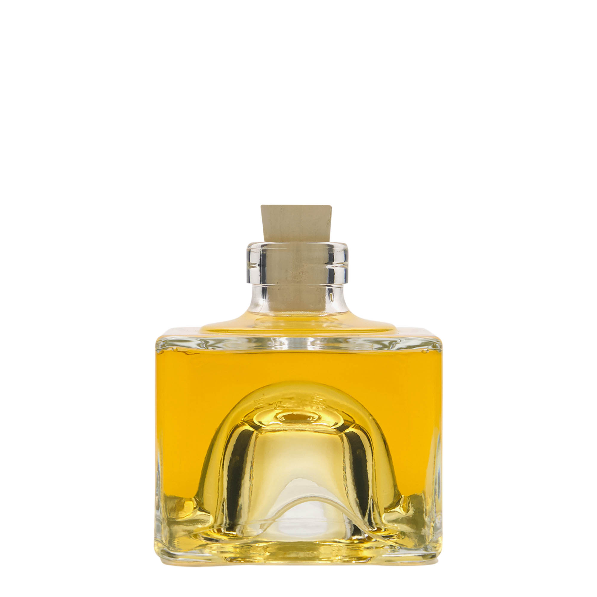 200 ml glass bottle 'Cocolores', square, closure: cork