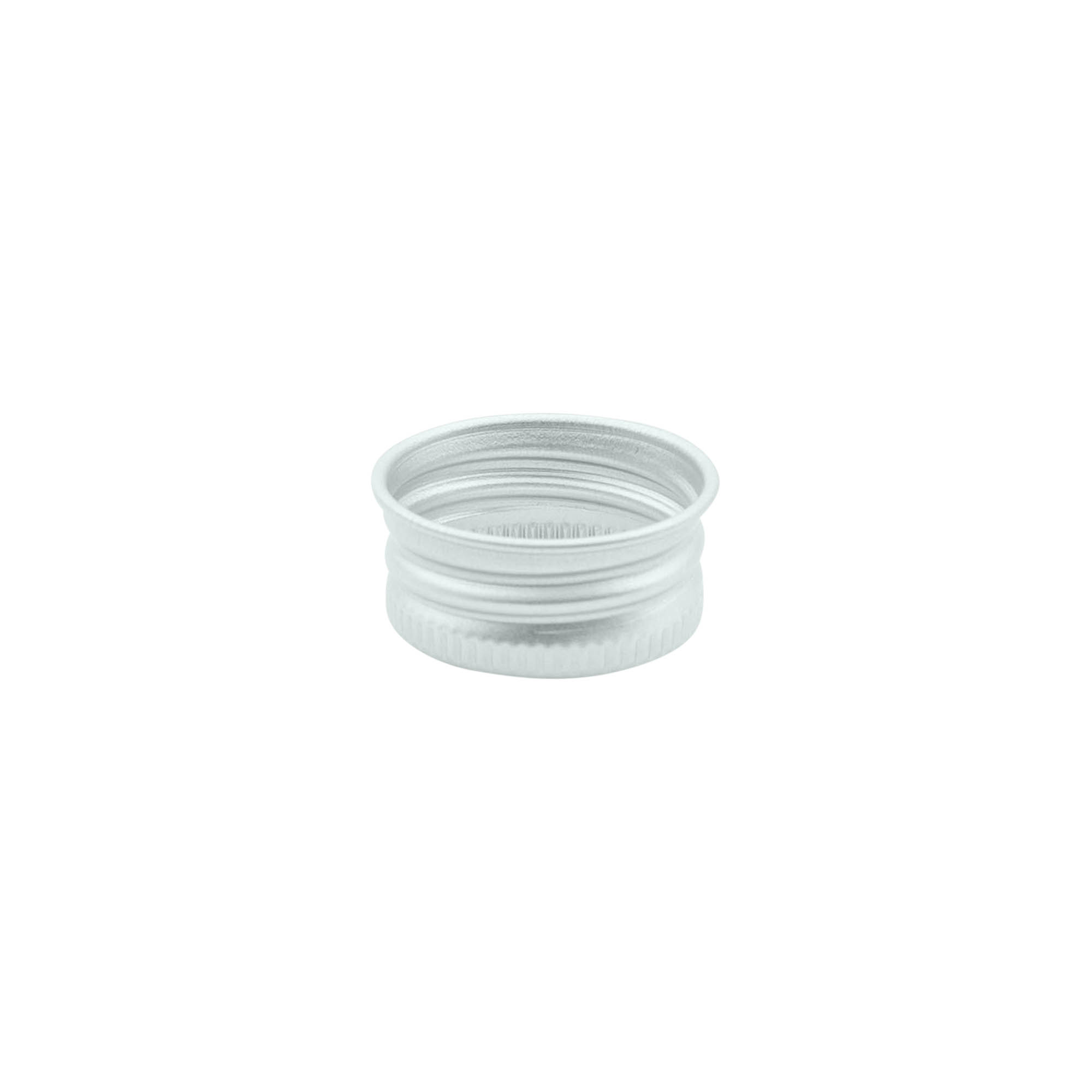 Screw cap, metal, silver, for opening: 24/410