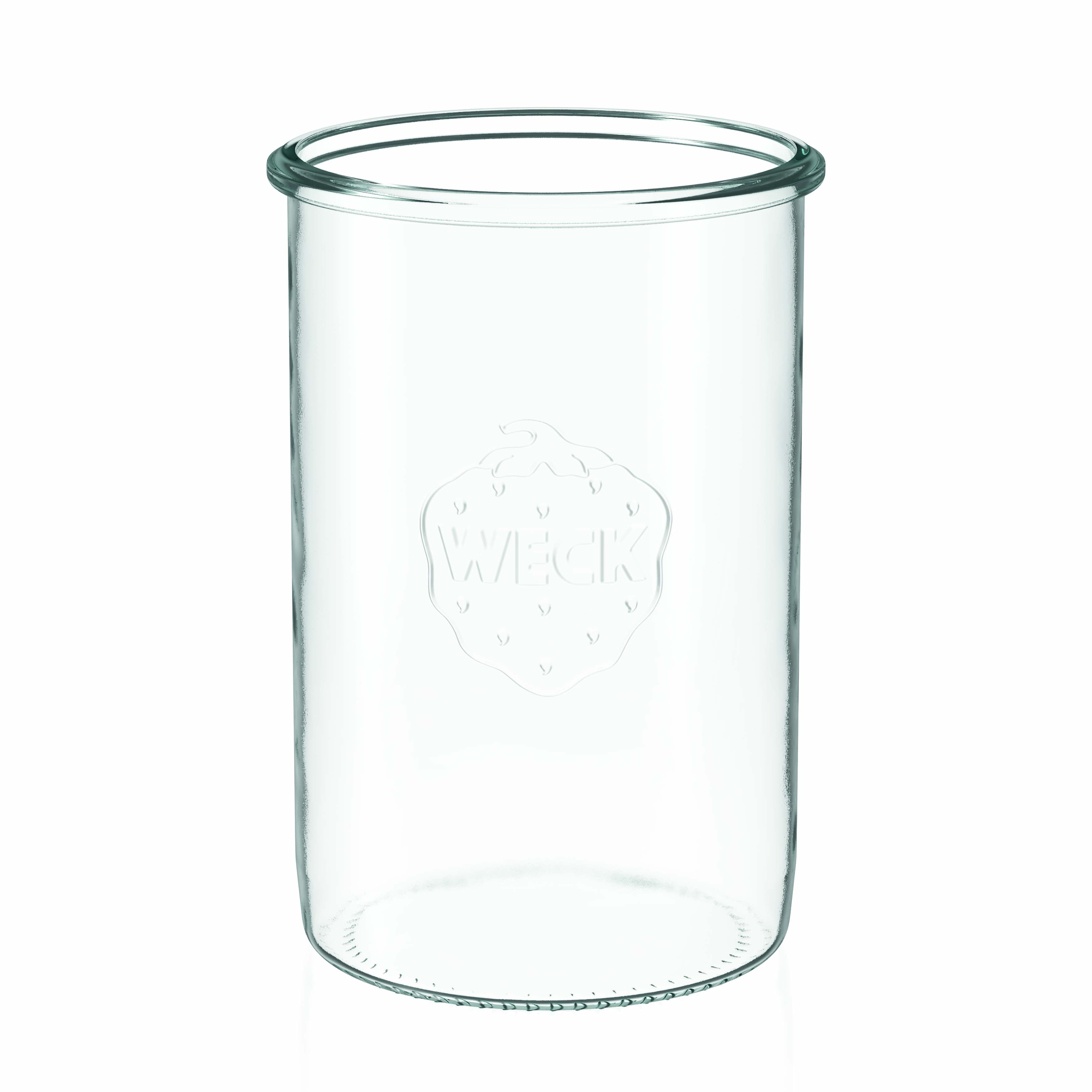 6x 1000 ml WECK inverted jar with glass lid RR 100
