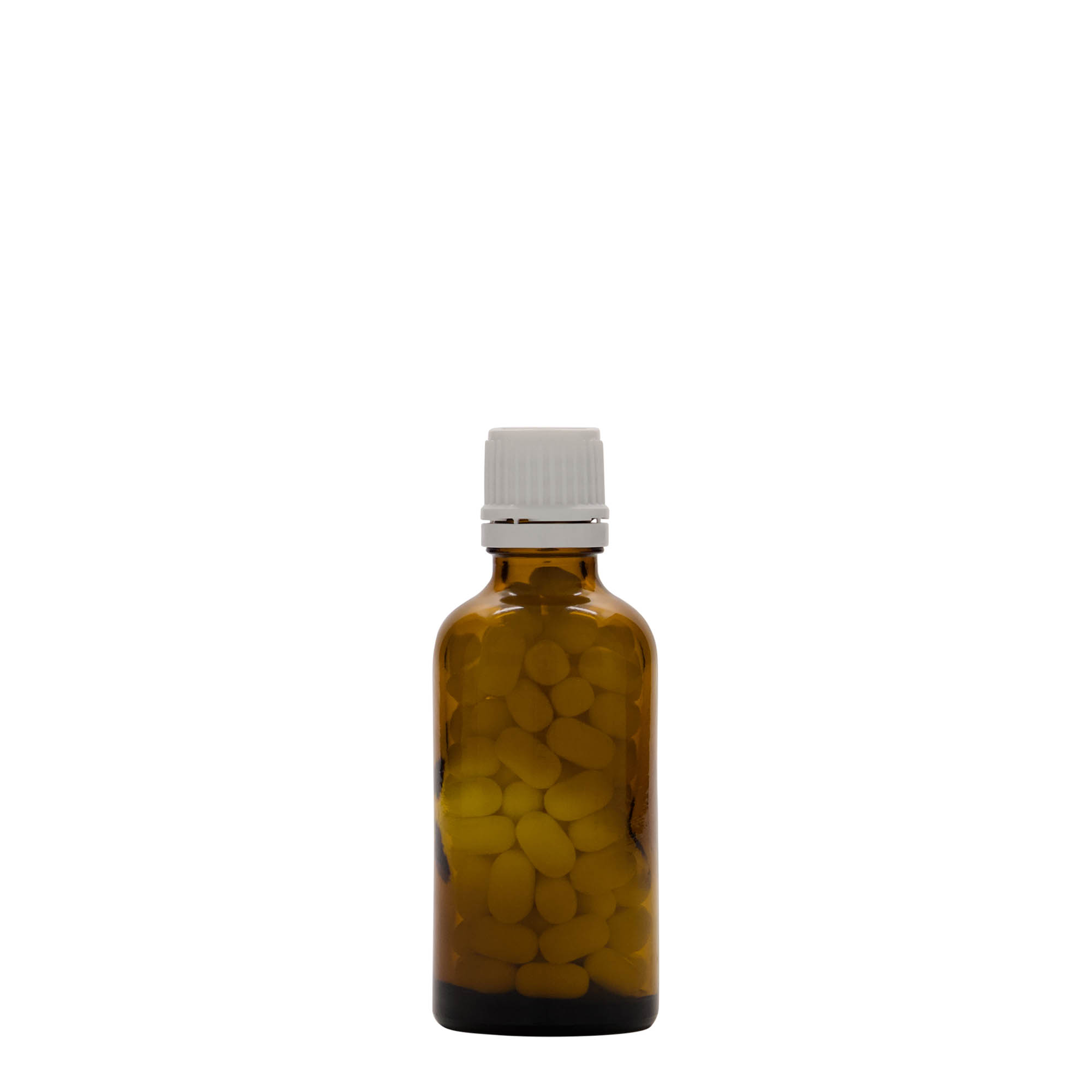 50 ml medical bottle, glass, brown, opening: DIN 18 50 ml medical bottle, glass, brown, opening: DIN 18