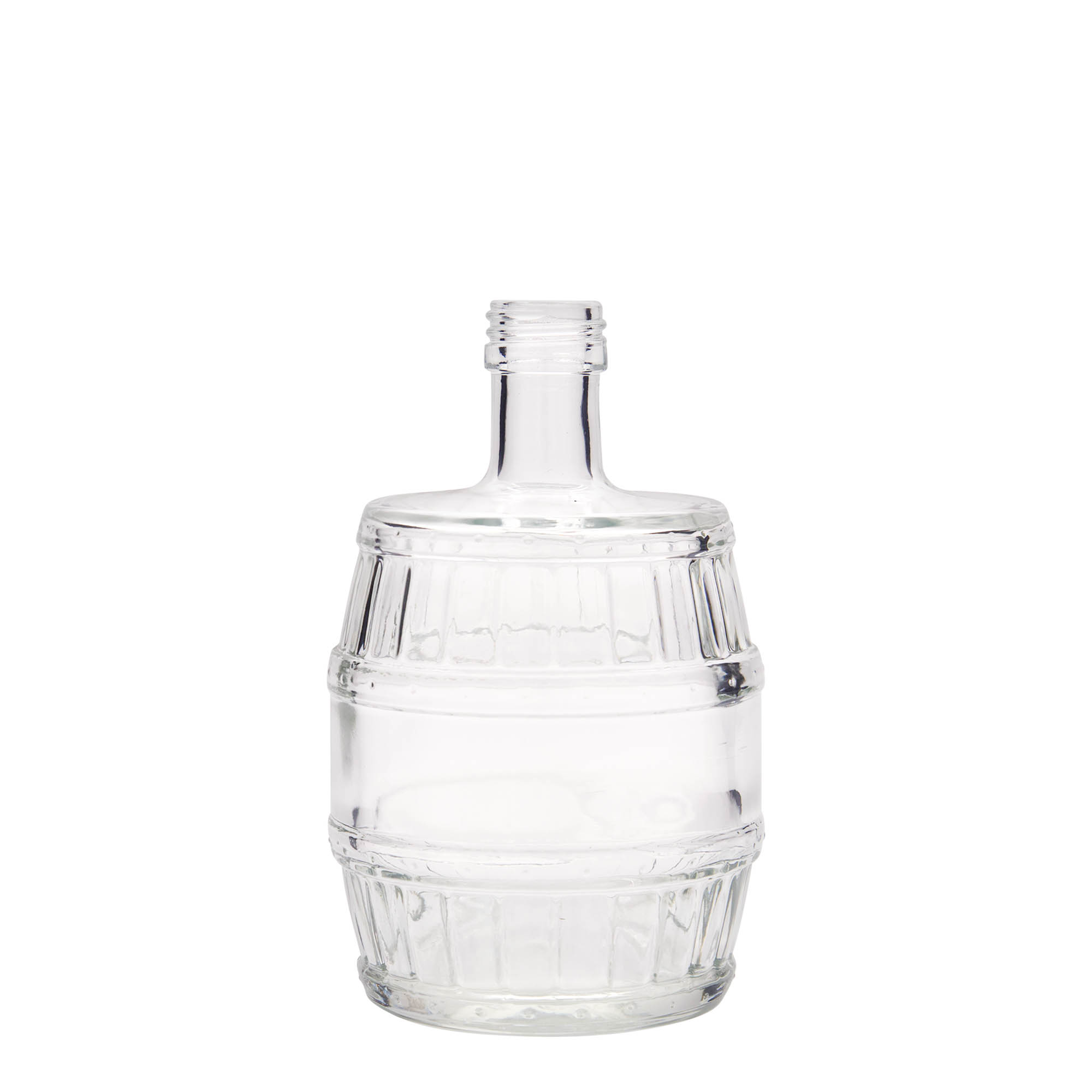 500 ml glass bottle ‘barrel’, opening: PP 28