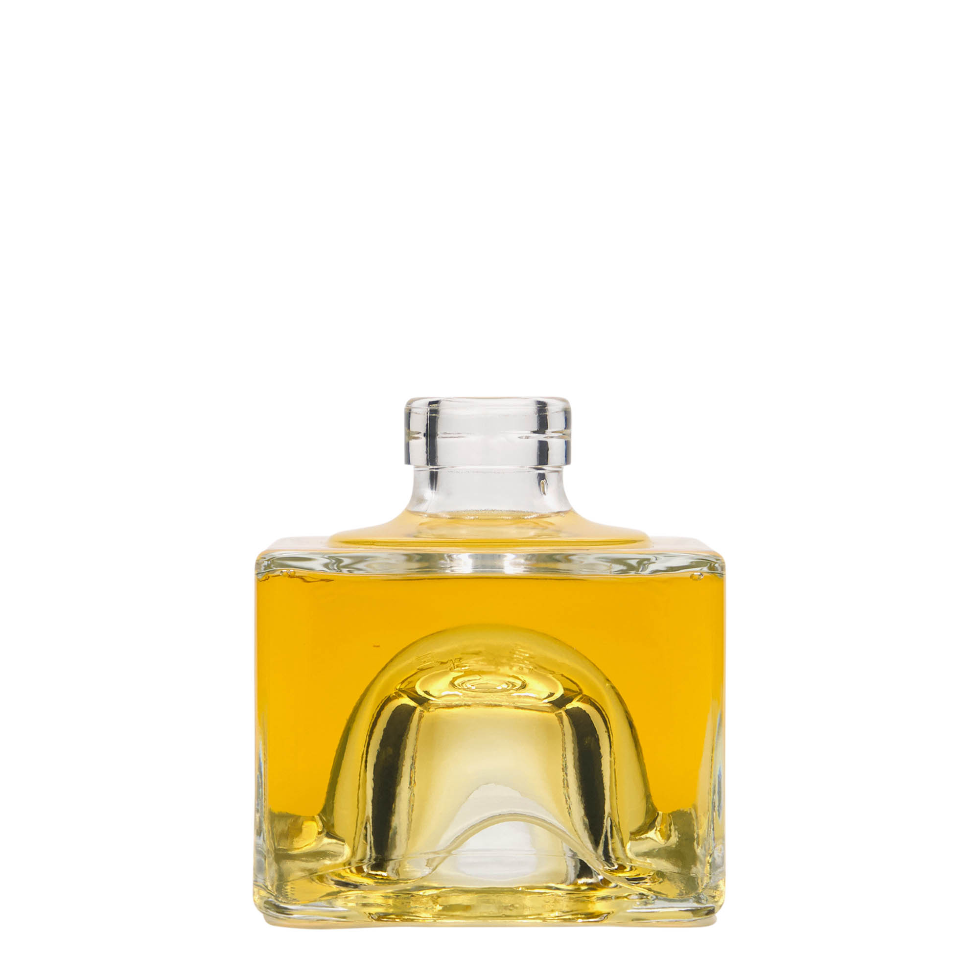 200 ml glass bottle 'Cocolores', square, opening: cork