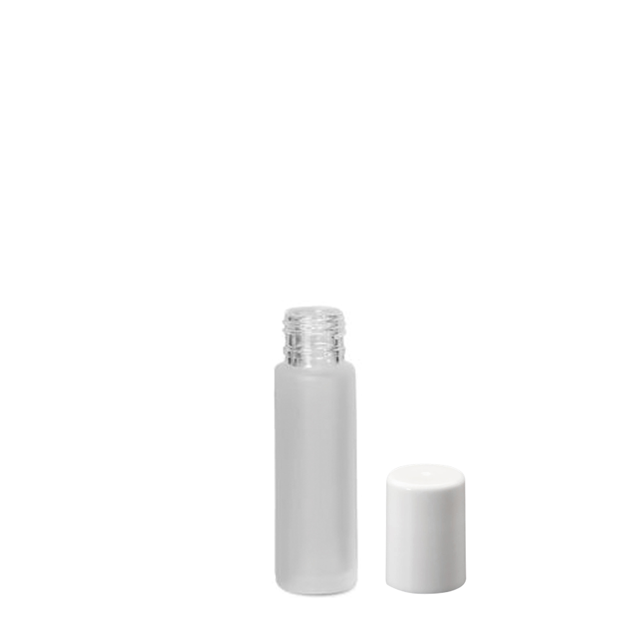 10 ml roll-on bottle, glass, frosted, neck: screw cap
