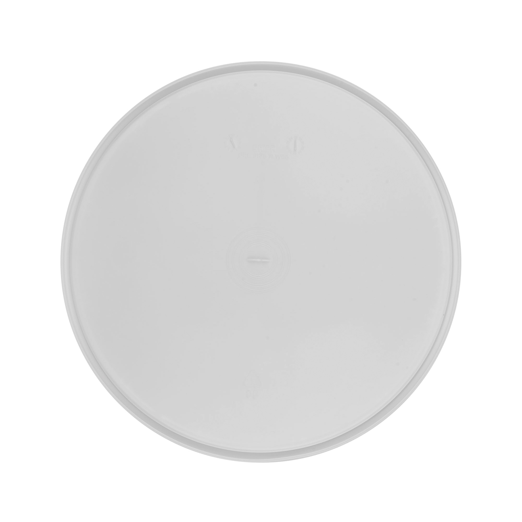 Lid for 20 l bucket, white PP plastic