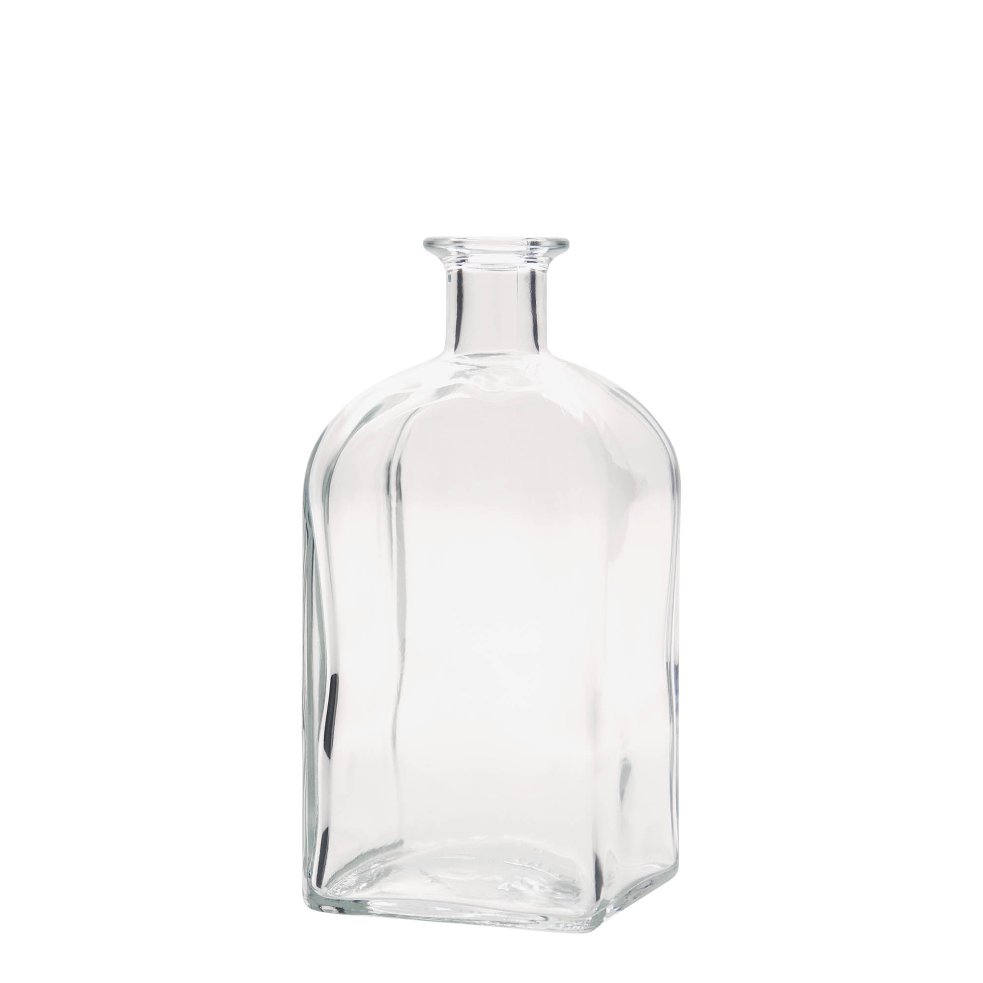 700 ml glass bottle Apothecary Carré, square, opening: cork 700 ml glass bottle Apothecary Carré, square, opening: cork