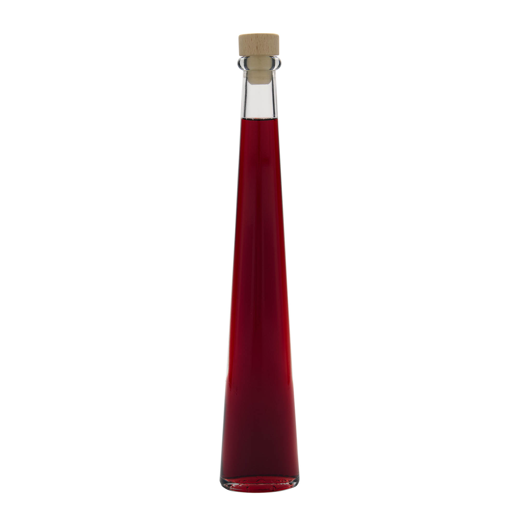 200 ml glass bottle 'Dama Ovale', oval, closure: cork