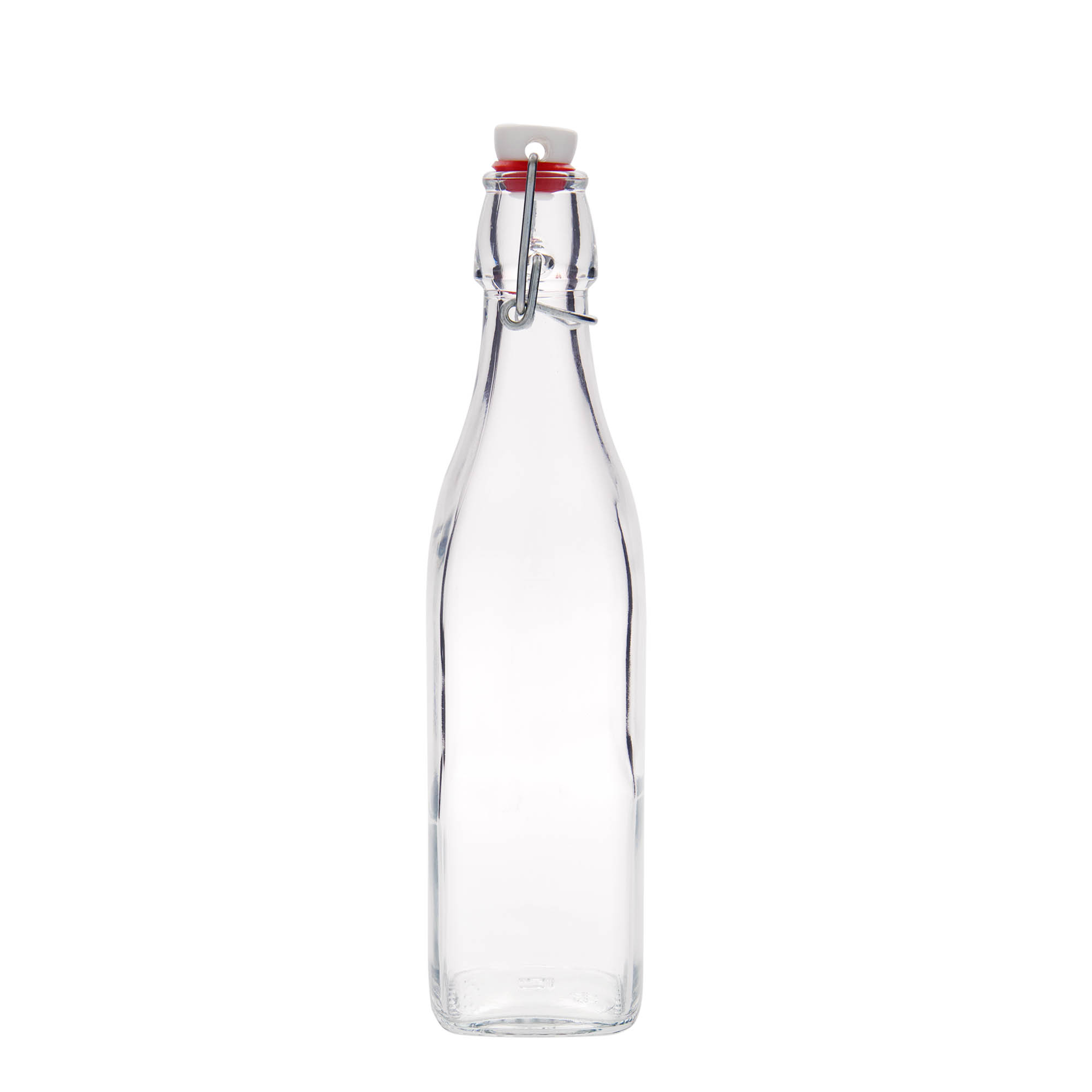 500 ml glass bottle 'Swing, square, opening: swing top closure'