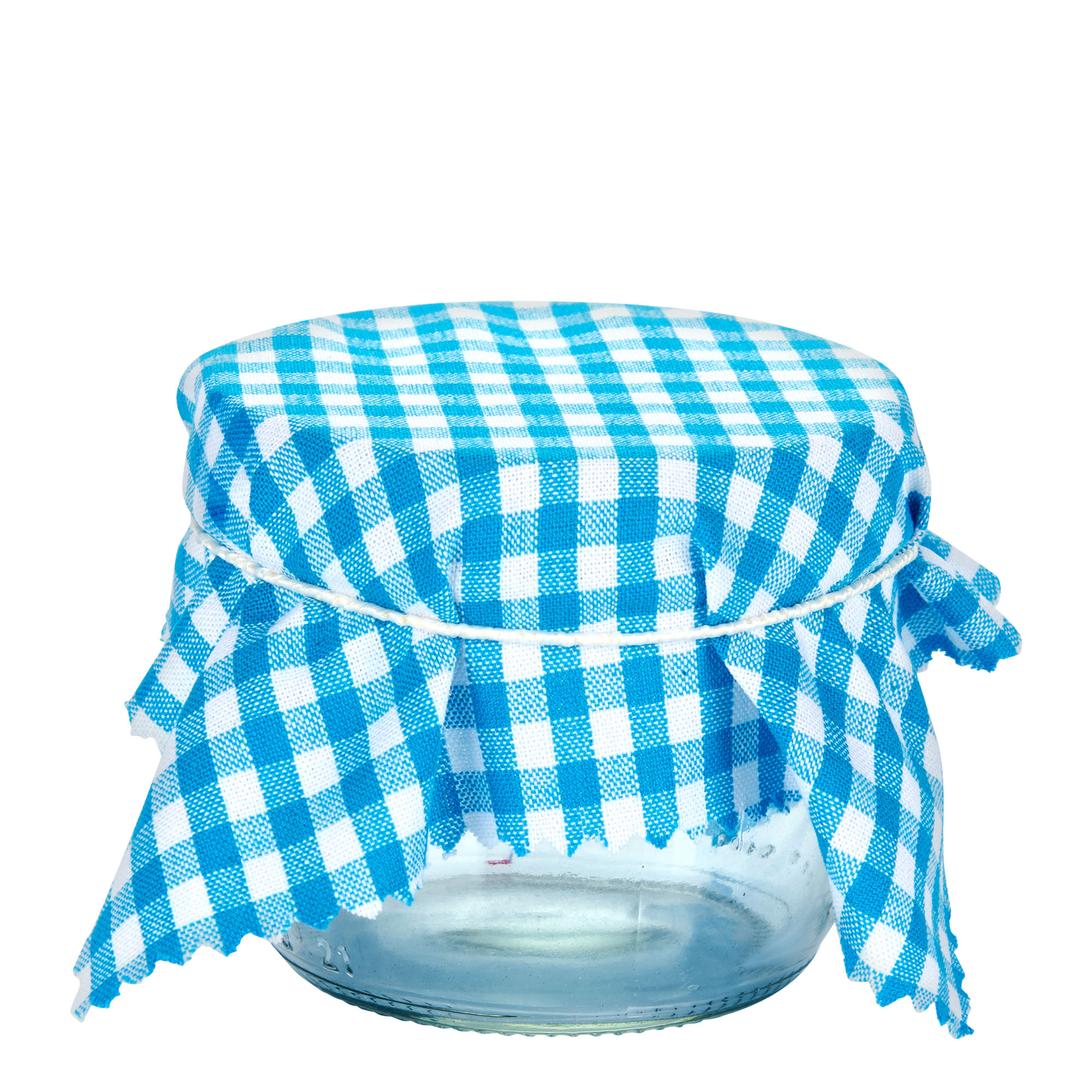 Checked fabric jar cover 15x15, square, textile, petrol, for opening: TO58-TO82