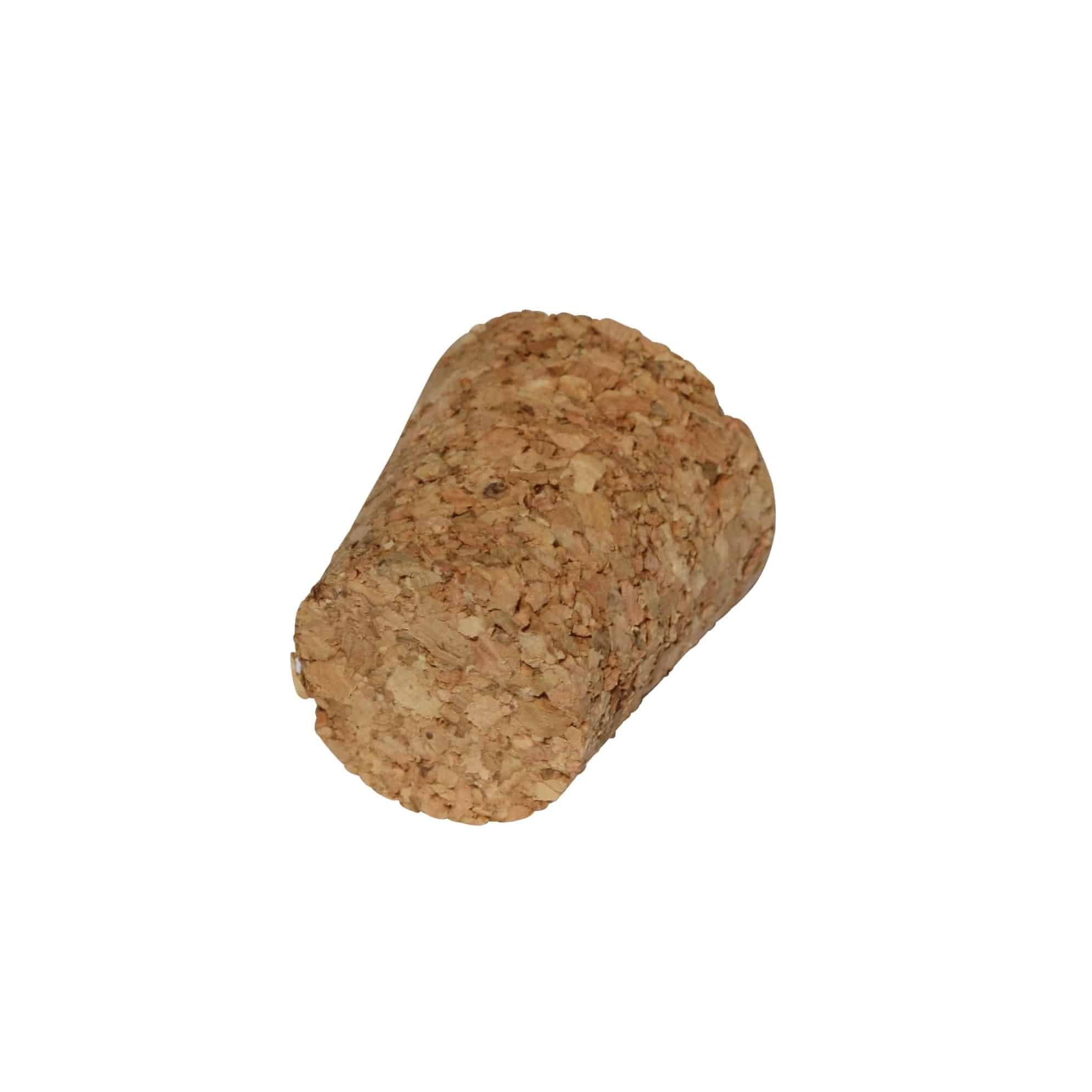 Tapered cork 21-26 x 27, press cork, beige, for opening: cork