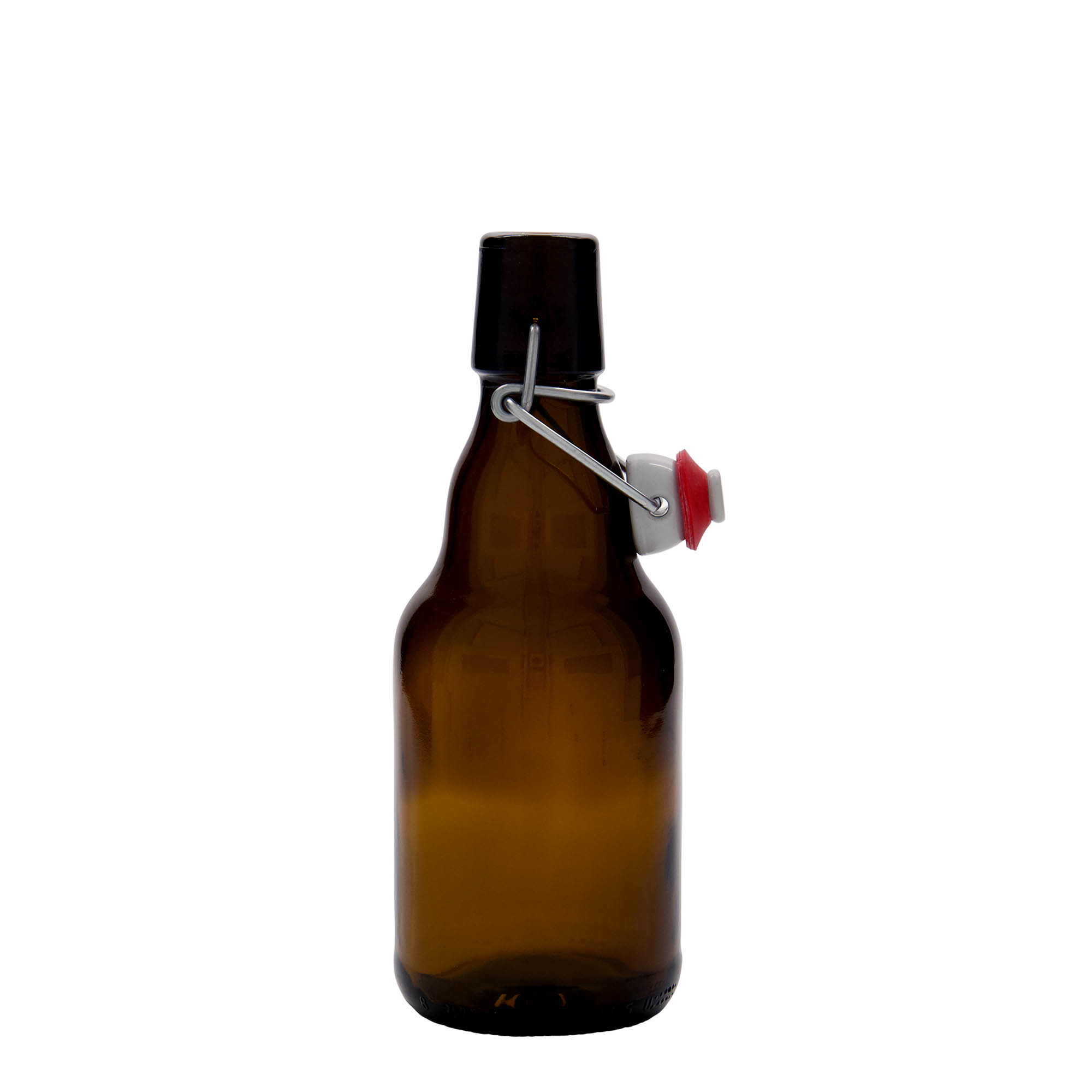 330 ml beer bottle 'Steinie', glass, brown, opening: swing top closure