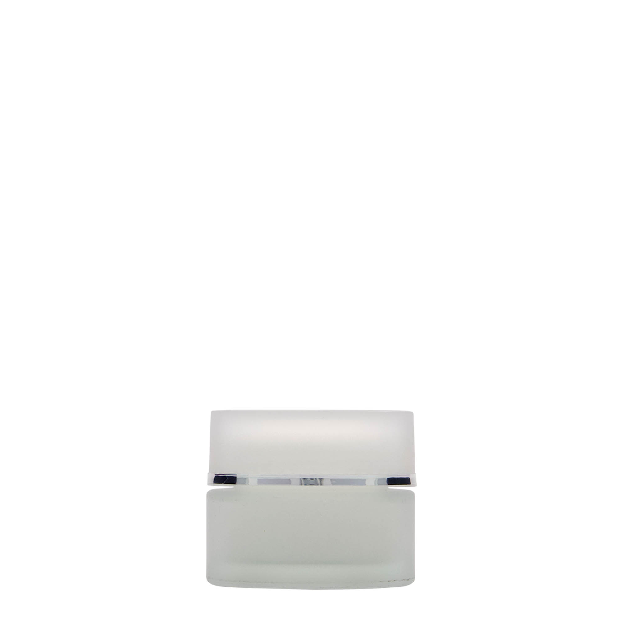 15 ml jar ‘Platinum Edition’, glass, frosted, opening: screw cap
