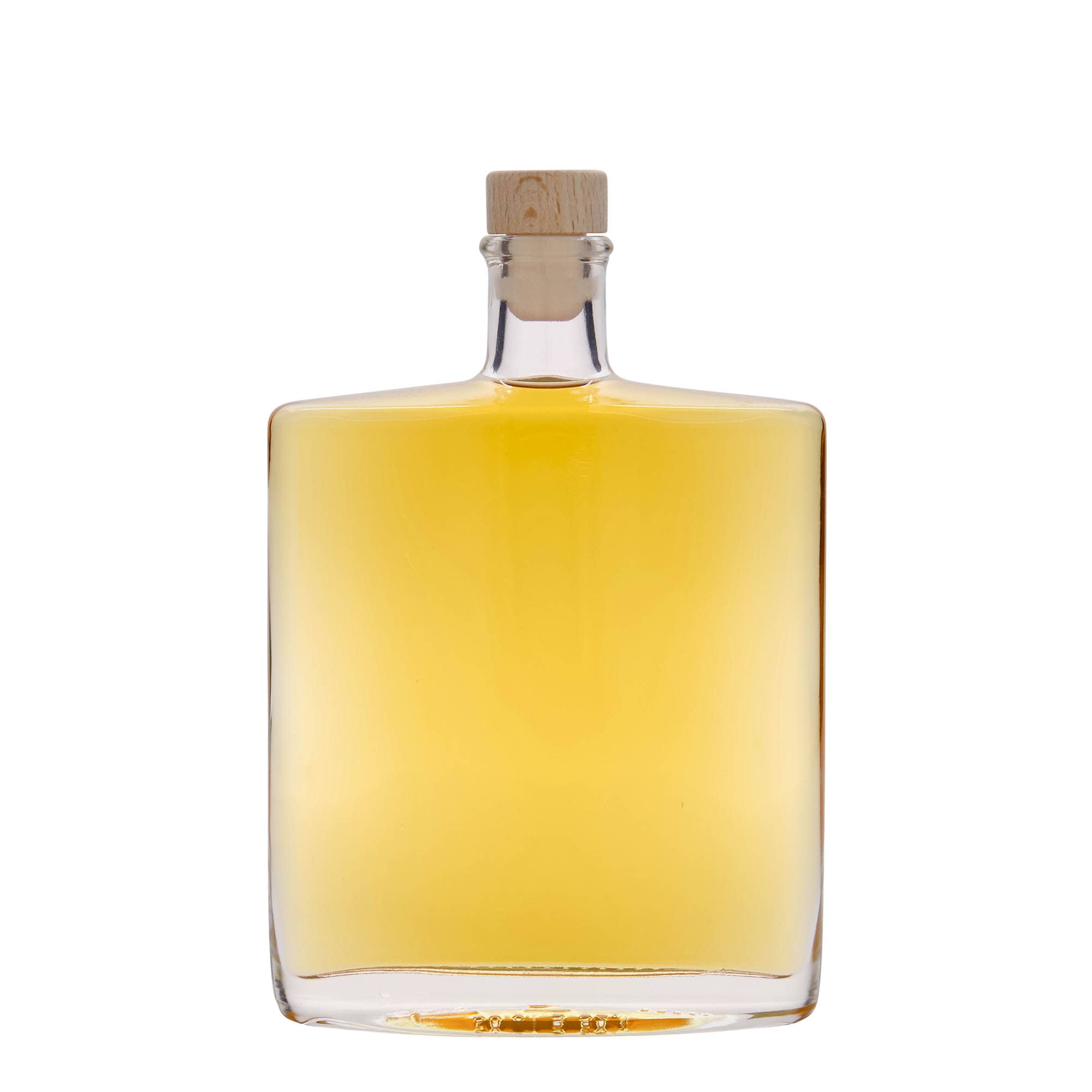 500 ml glass bottle ‘Zorbas’, oval, opening: cork