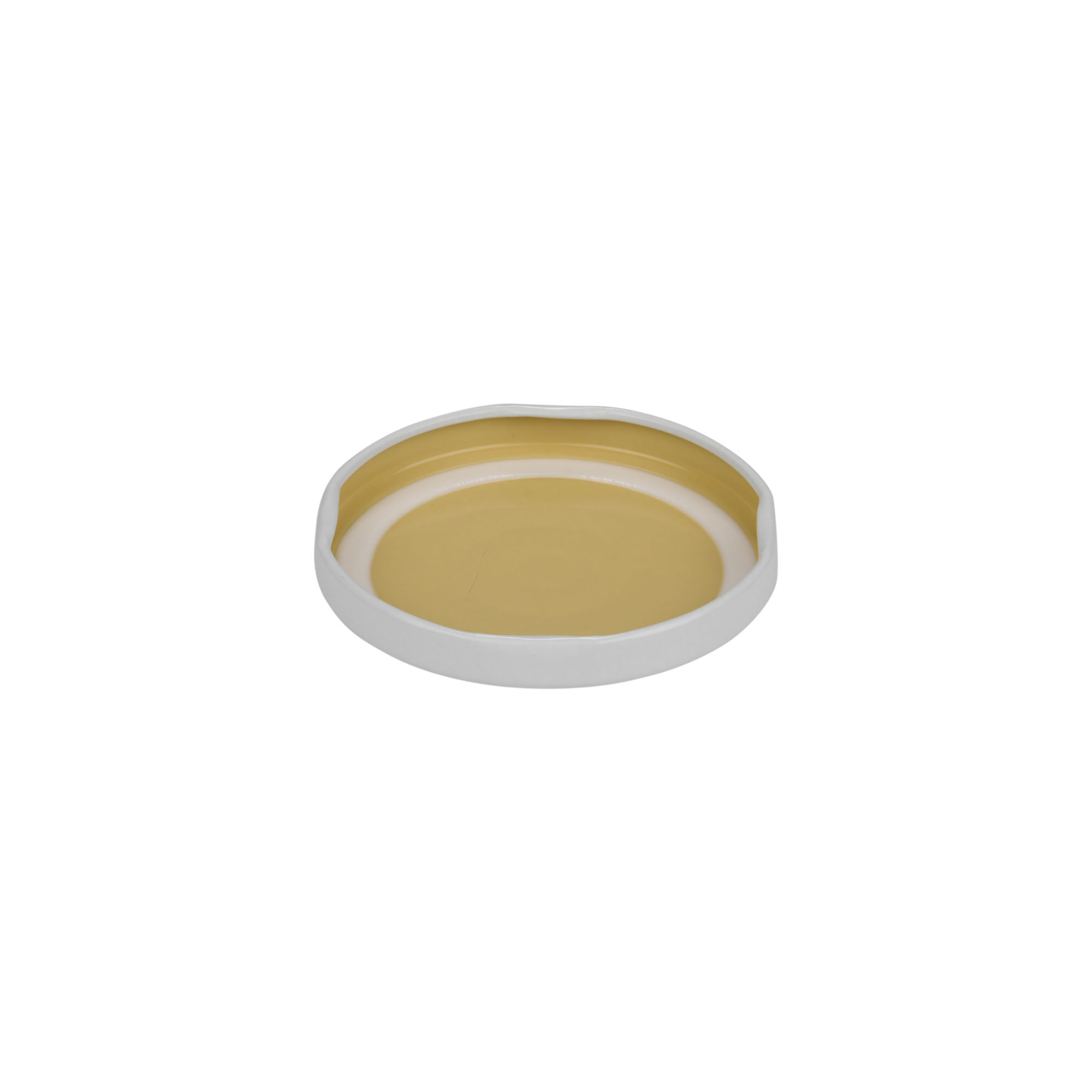 Twist off lid, tinplate, white, for opening: TO 63