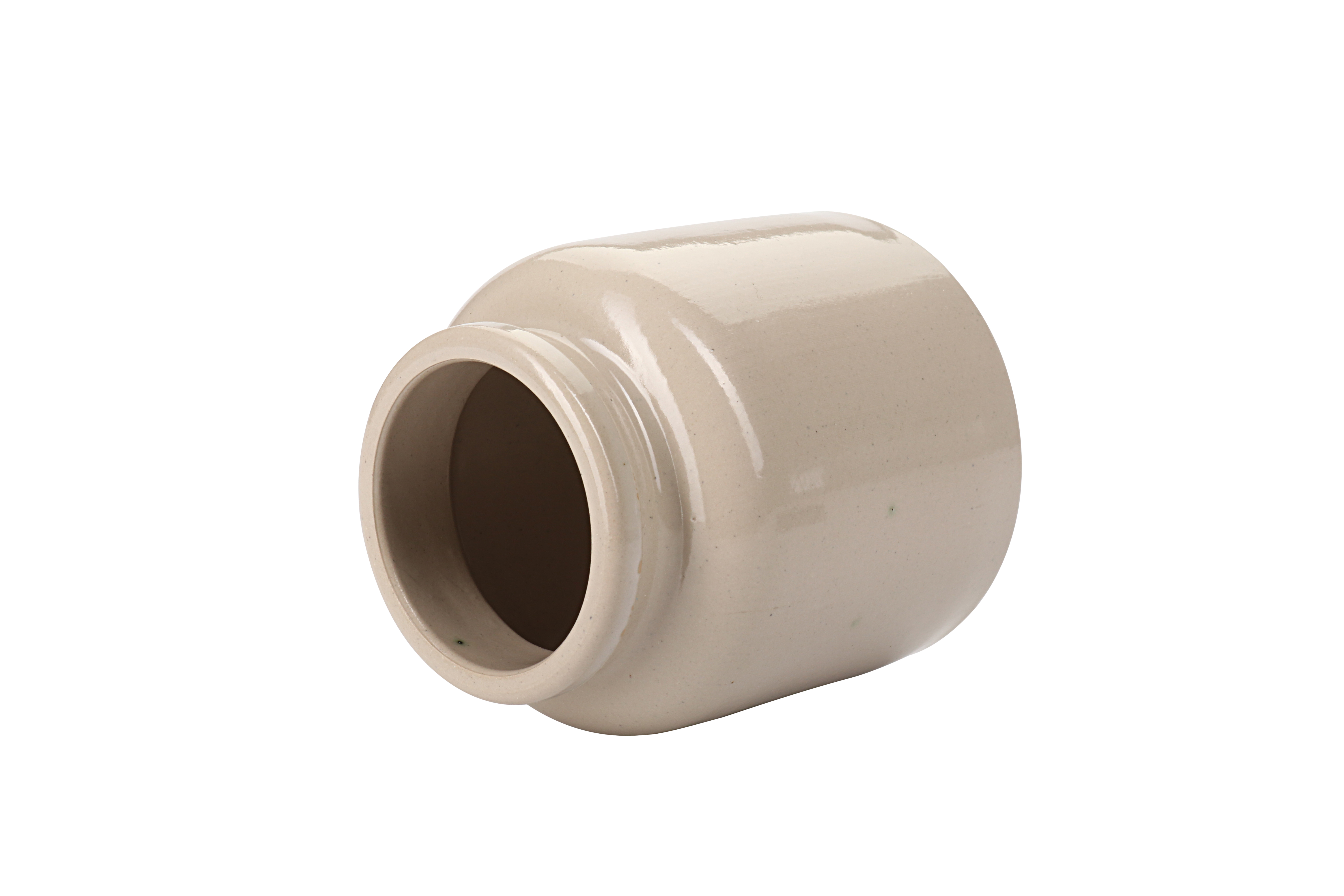 270 ml stoneware pot, ceramic, beige, opening: slip lid