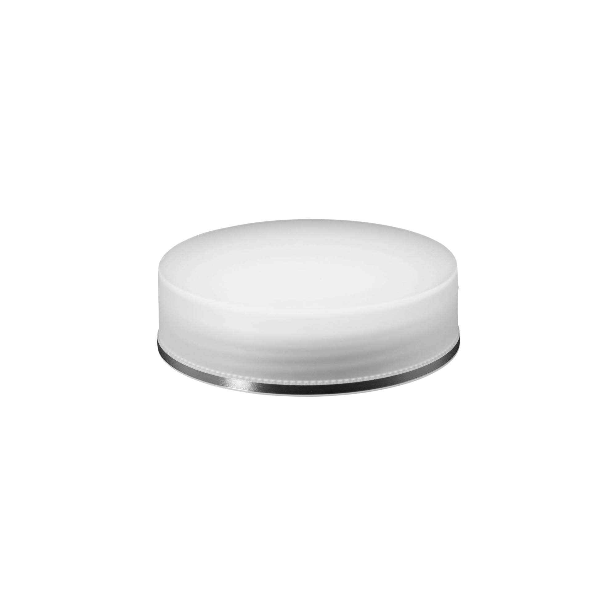 Screw cap 'Clear/Platinum Edition', PP plastic, white, for opening: 70/2P