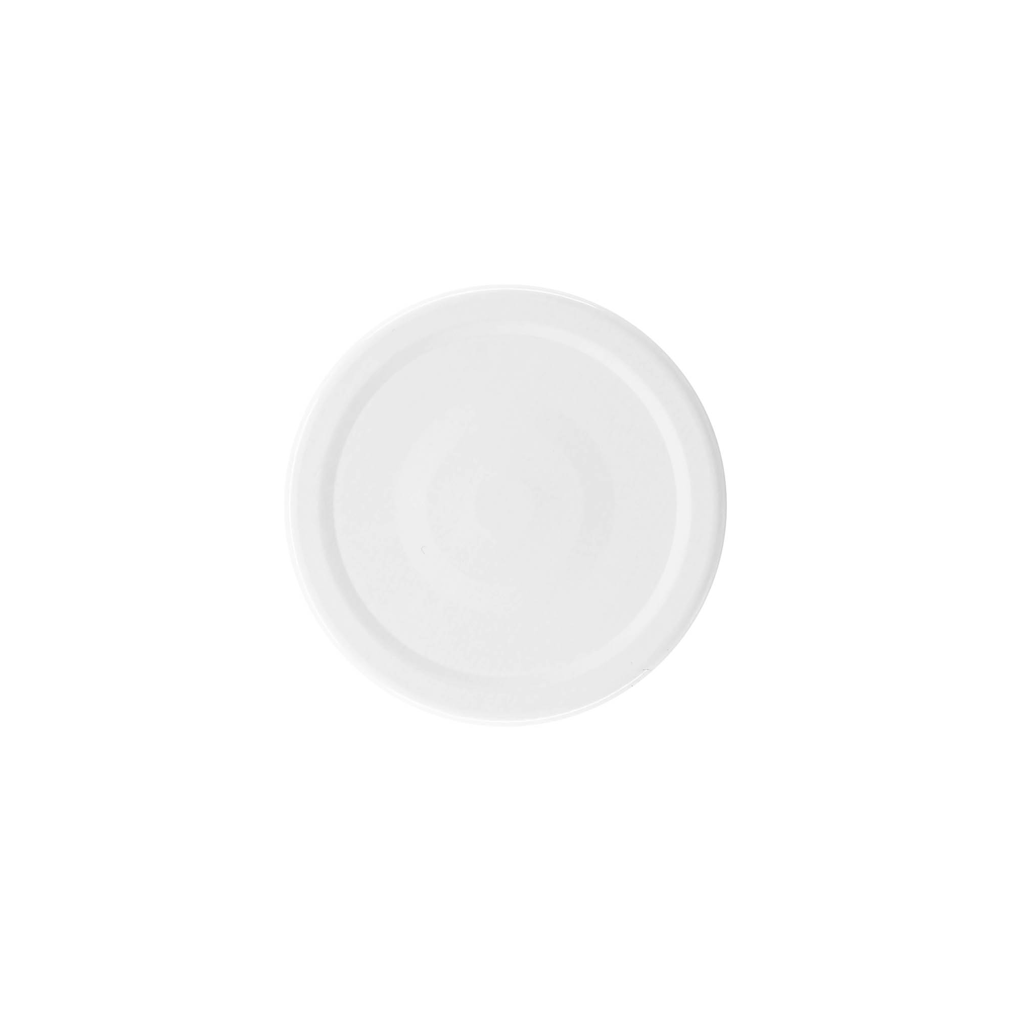 Deep twist off lid, tinplate, white, for opening: Deep-TO 66 Deep twist off lid, tinplate, white, for opening: Deep-TO 66