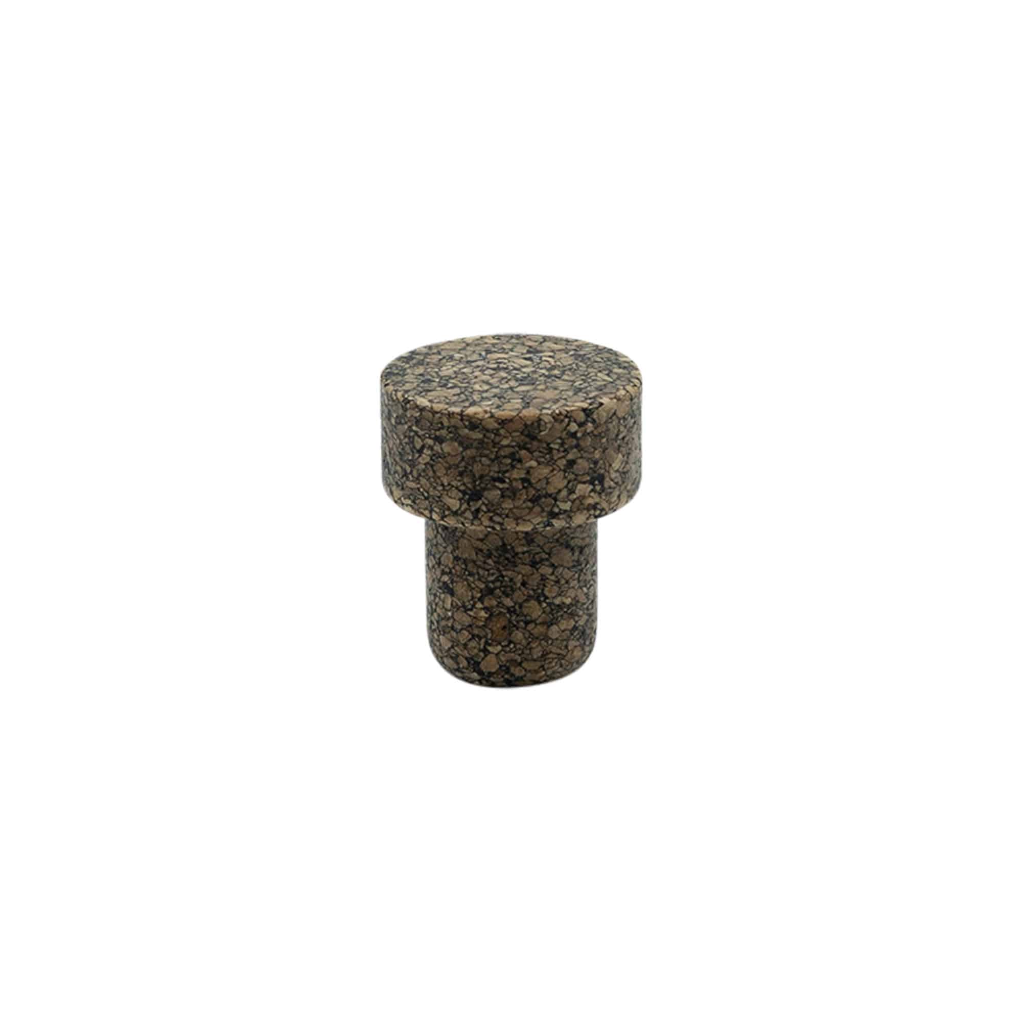 Handle cork ‘Sharp’ 19.5 mm, Corkcoal, for opening: cork