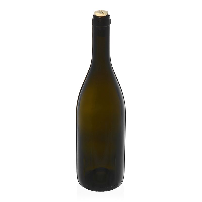 750 ml wine bottle ‘Tiffany’, antique green, neck: cork