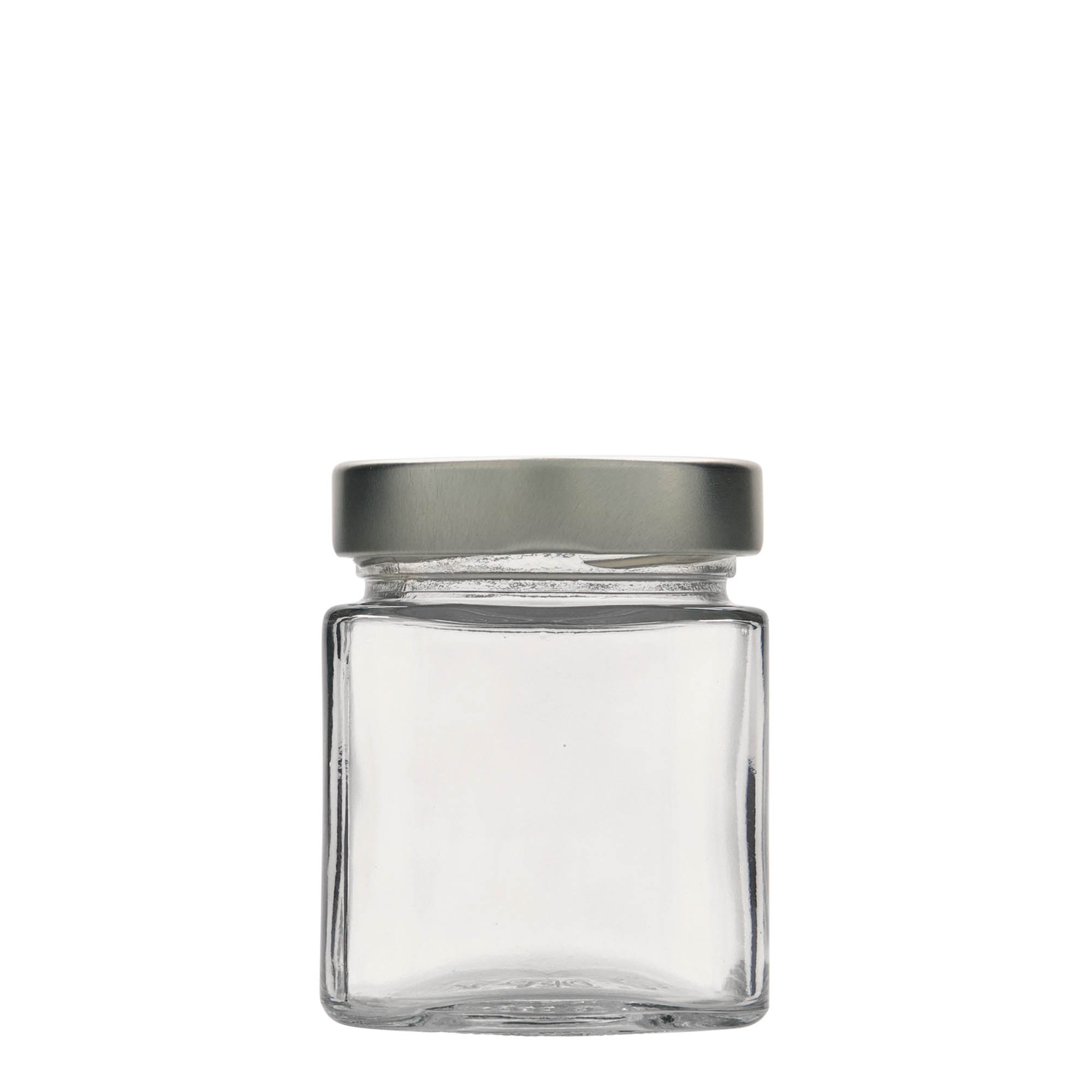 212 ml square glass 'Ikarus', opening: Deep-Twist-Off (DTO 63)
