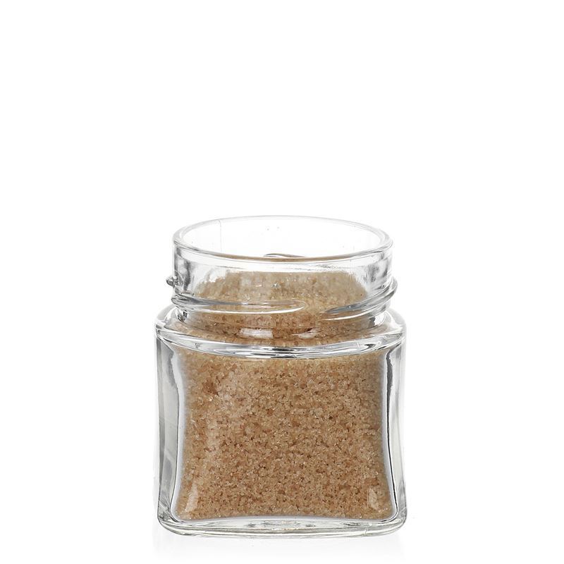 106 ml square glass 'Luxor', opening: Deep-Twist-Off (DTO 58) 106 ml square glass 'Luxor', opening: Deep-Twist-Off (DTO 58)