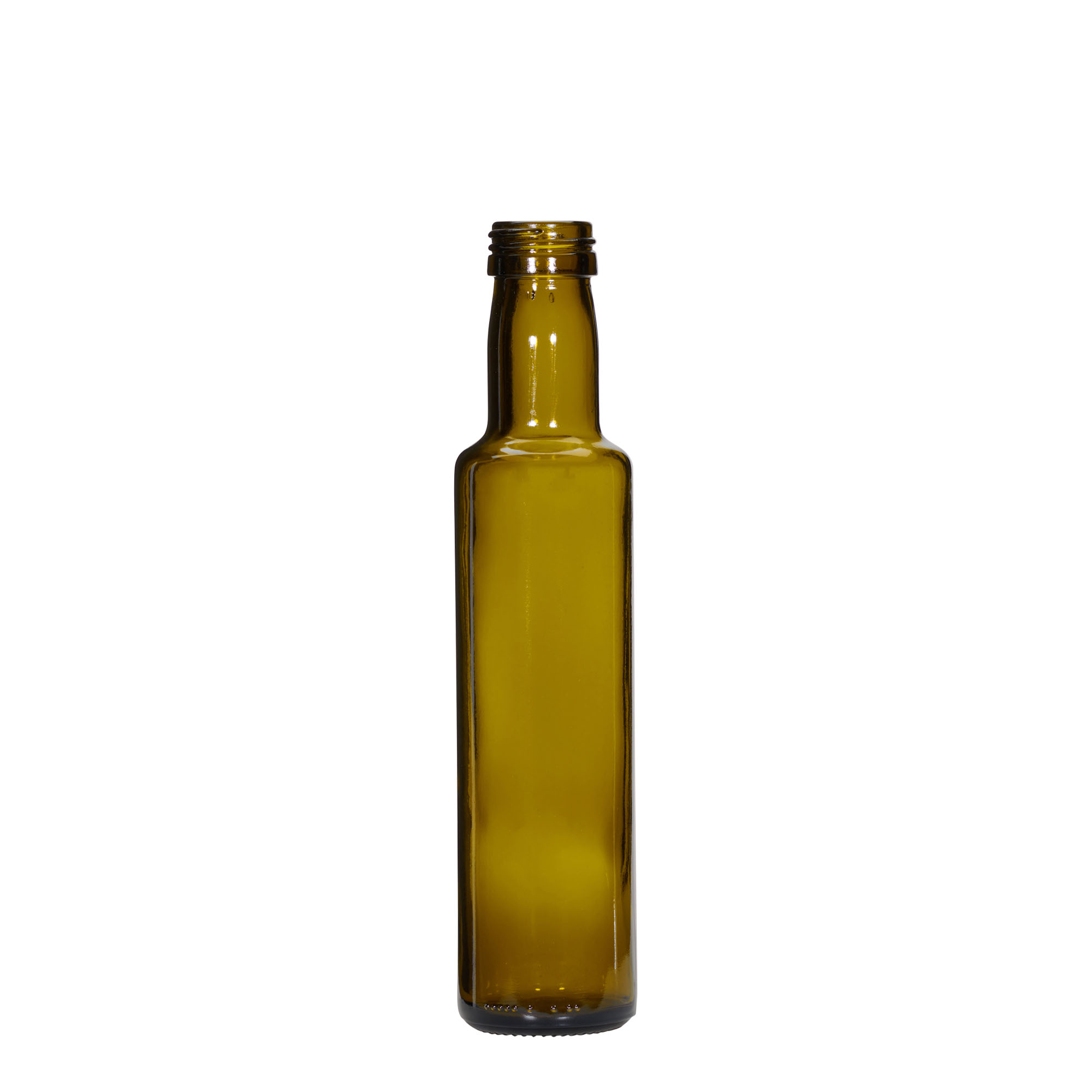 250 ml glass bottle 'Dorica', antique green, closure: PP 31.5 250 ml glass bottle 'Dorica', antique green, closure: PP 31.5