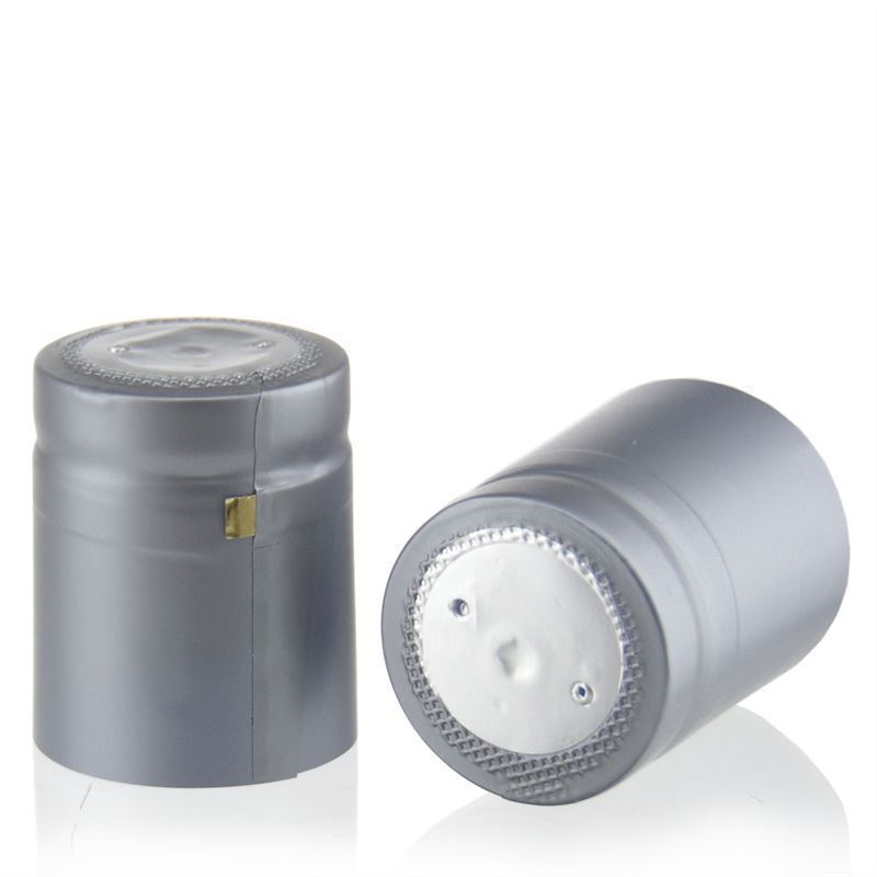 Shrink capsule 32x41, PVC plastic, silver