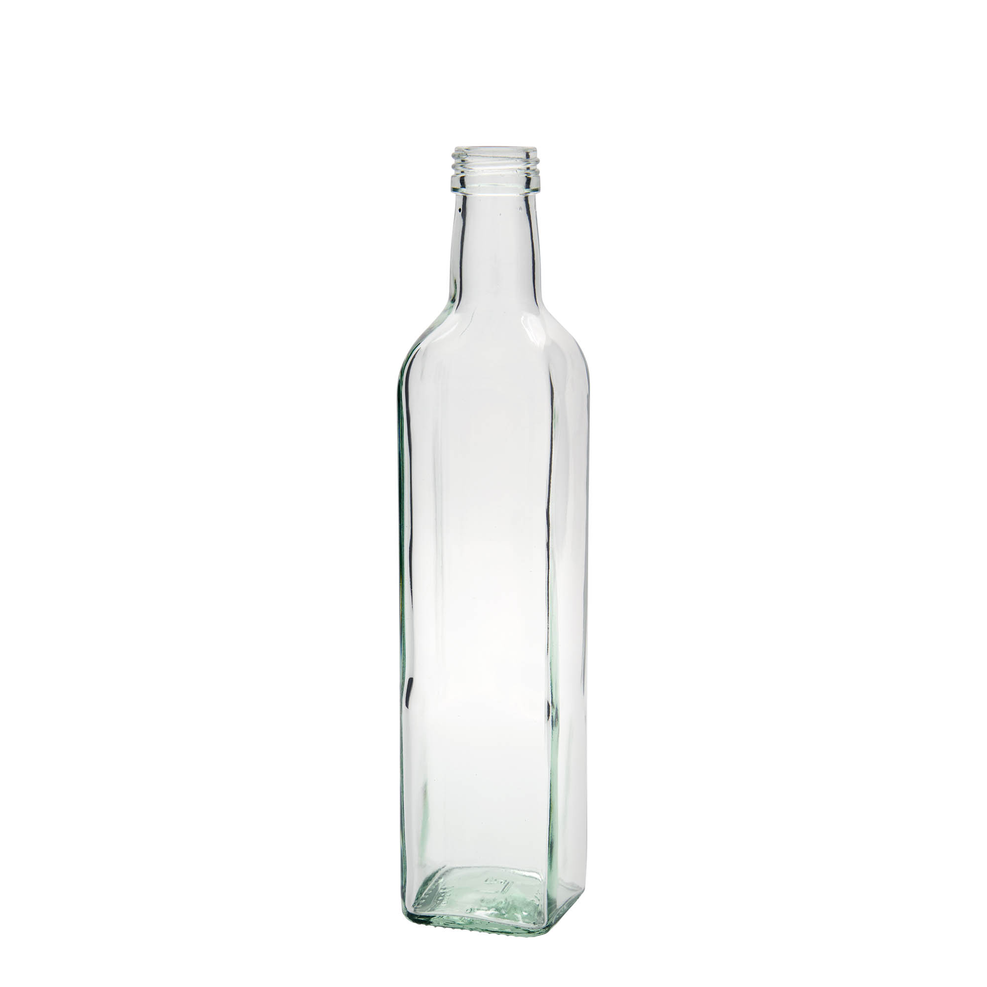 500 ml glass bottle 'Marasca', square, opening: PP 31.5